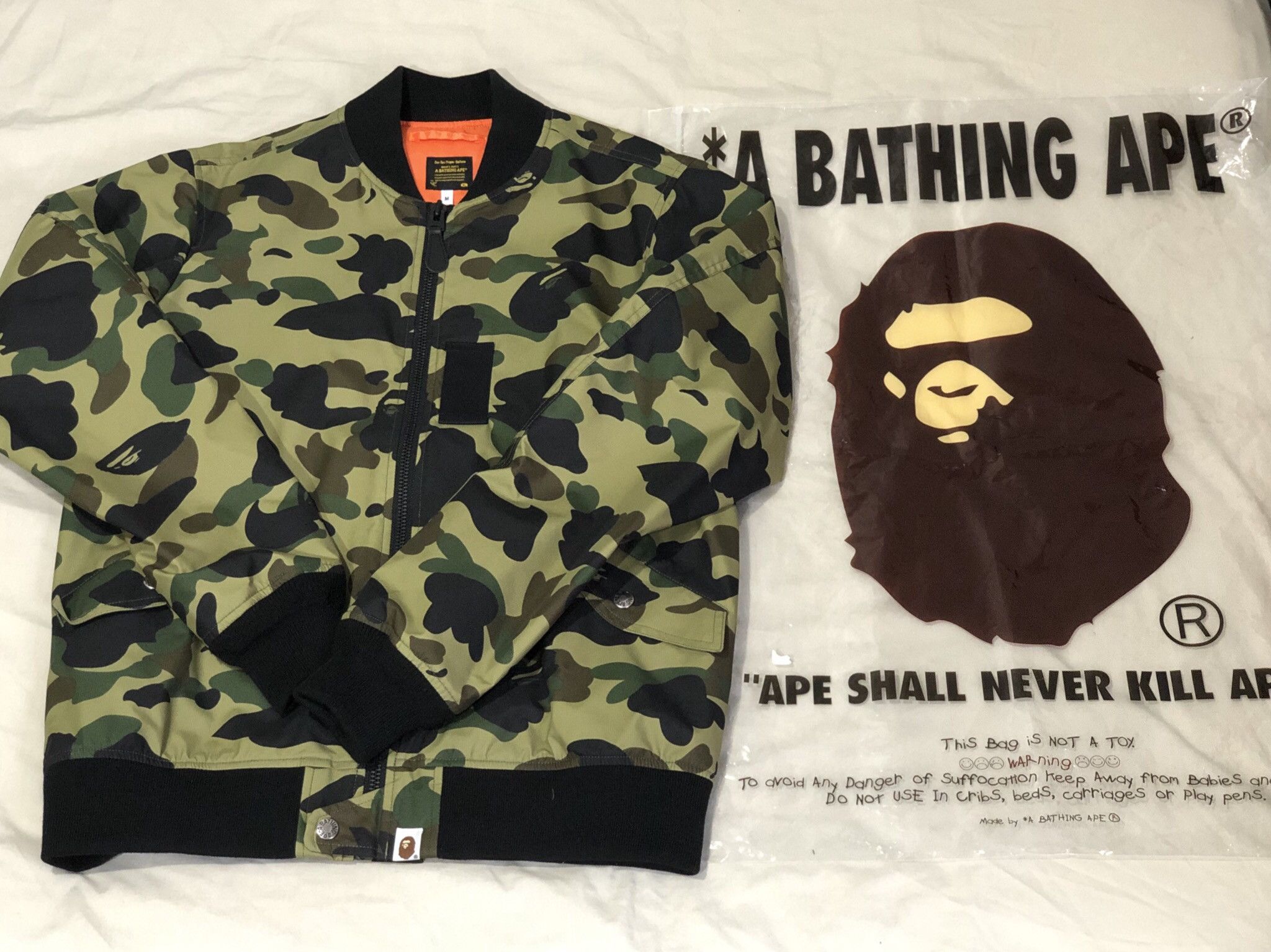 Bape New A Bathing Ape Wind Stopper Varsity Jacket Medium Size US M / EU 48-50 / 2 - 1 Thumbnail