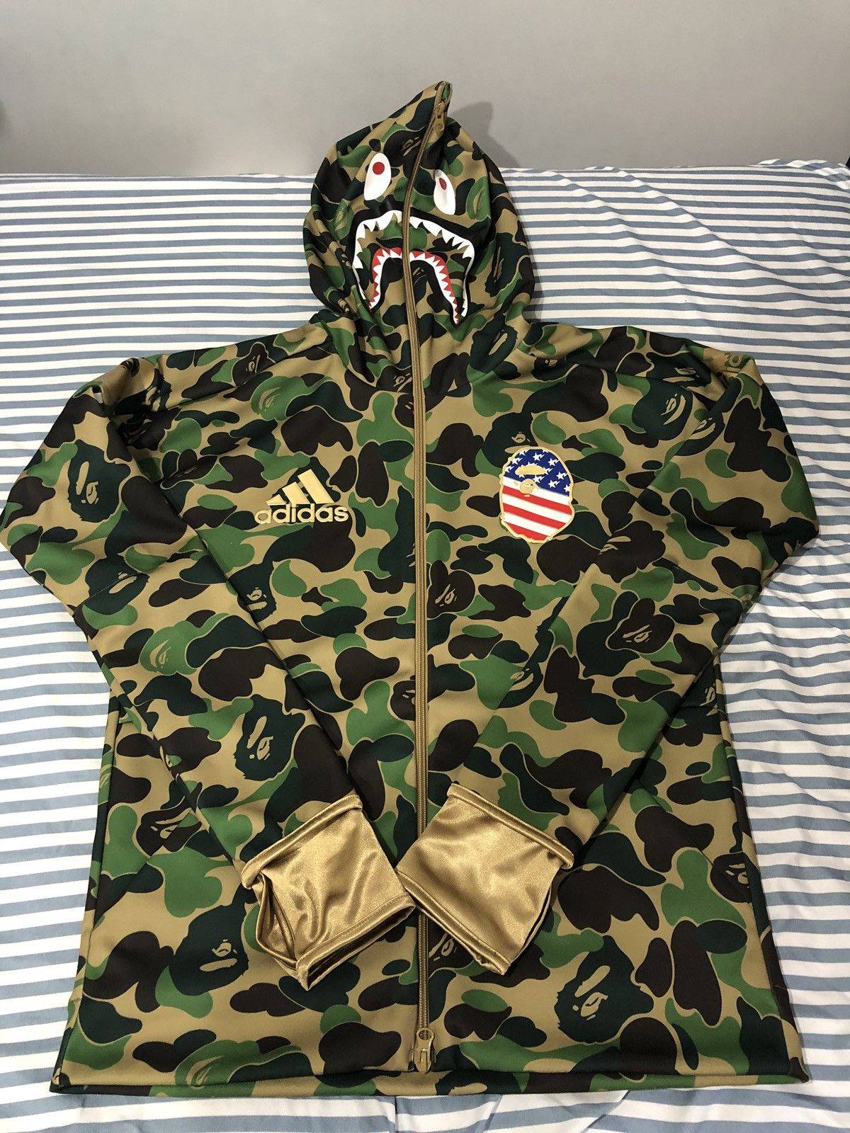 Adidas Bape A Bathing Ape X Adidas X Super Bowl Hoodie XL Grailed