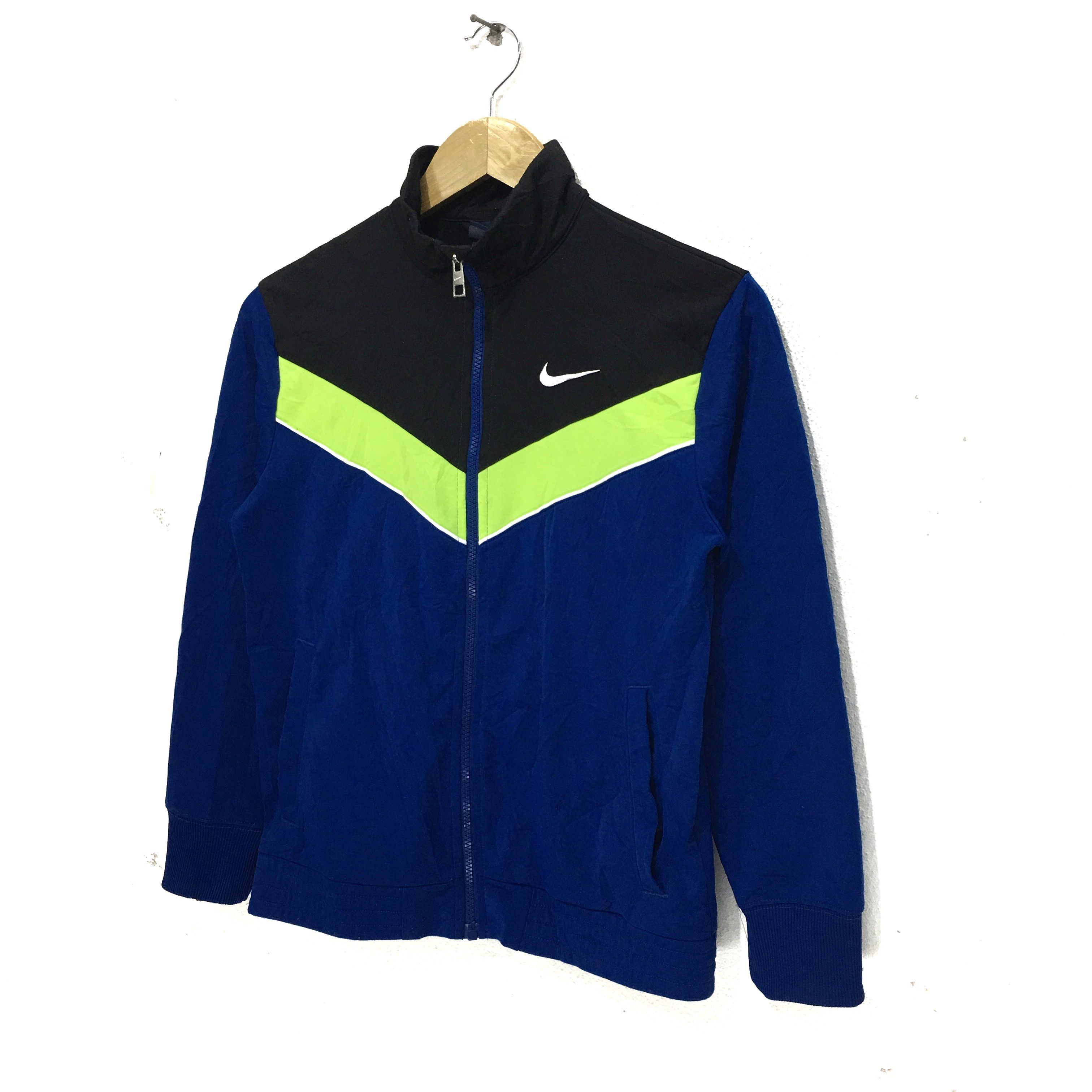 Nike Vtg NIKE Sportswear Striped Zip Sweater Sweatshirt Swoosh Size L / US 10 / IT 46 - 4 Thumbnail