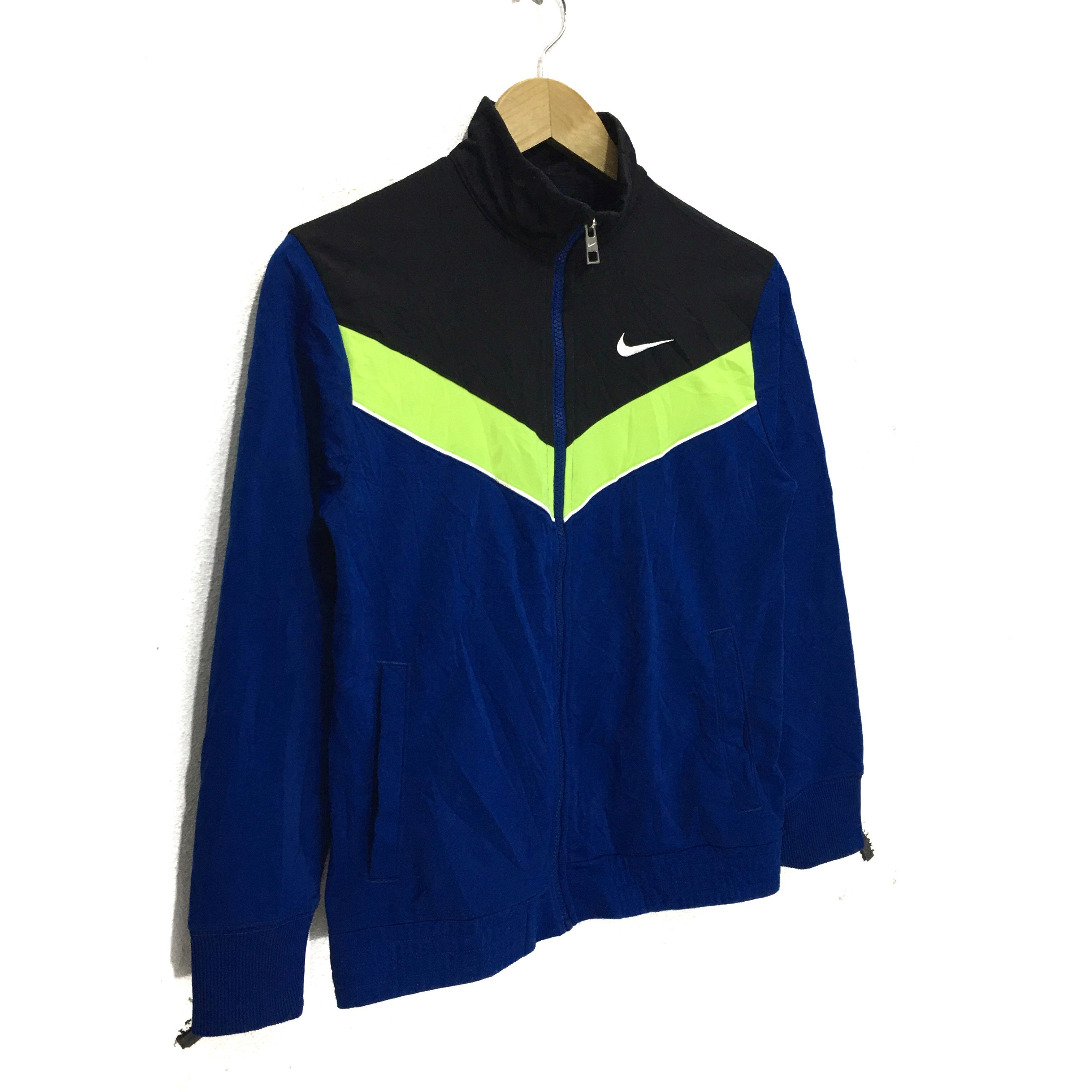 Nike Vtg NIKE Sportswear Striped Zip Sweater Sweatshirt Swoosh Size L / US 10 / IT 46 - 3 Thumbnail