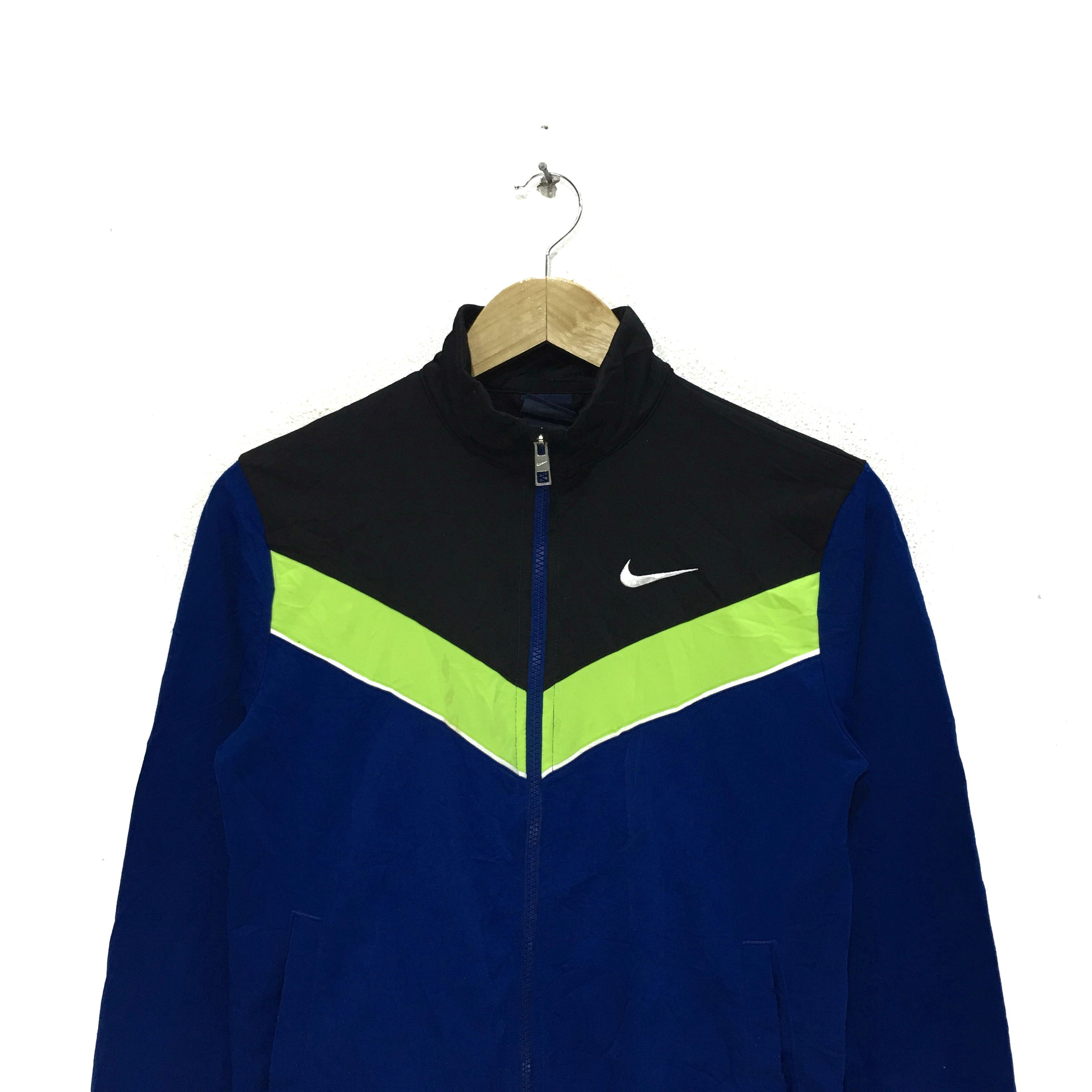 Nike Vtg NIKE Sportswear Striped Zip Sweater Sweatshirt Swoosh Size L / US 10 / IT 46 - 2 Thumbnail