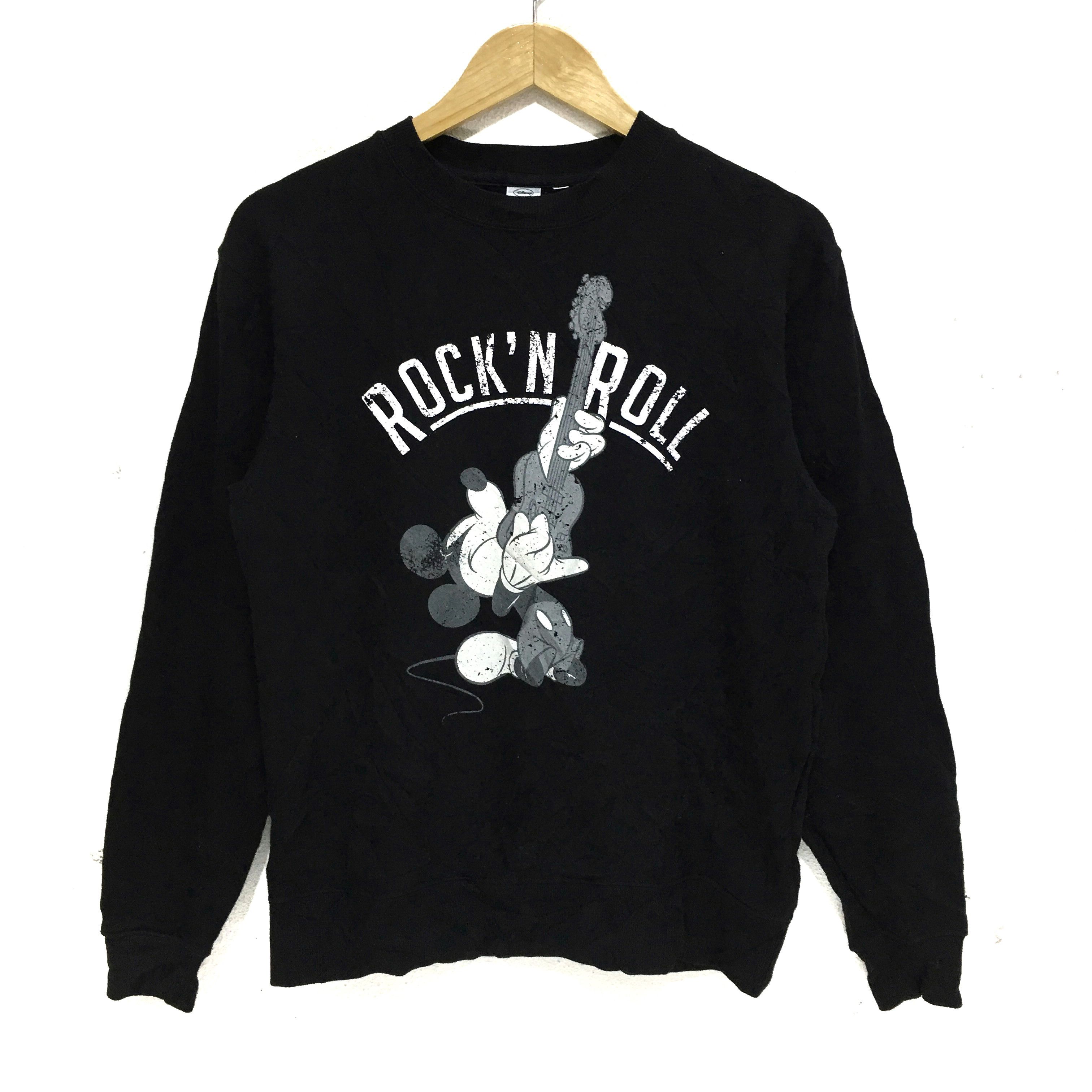 Disney × Mickey Mouse Vtg MICKEY MOUSE Rock Roll Sweatshirt Disney Cartoon Size M / US 6-8 / IT 42-44 - 1 Thumbnail