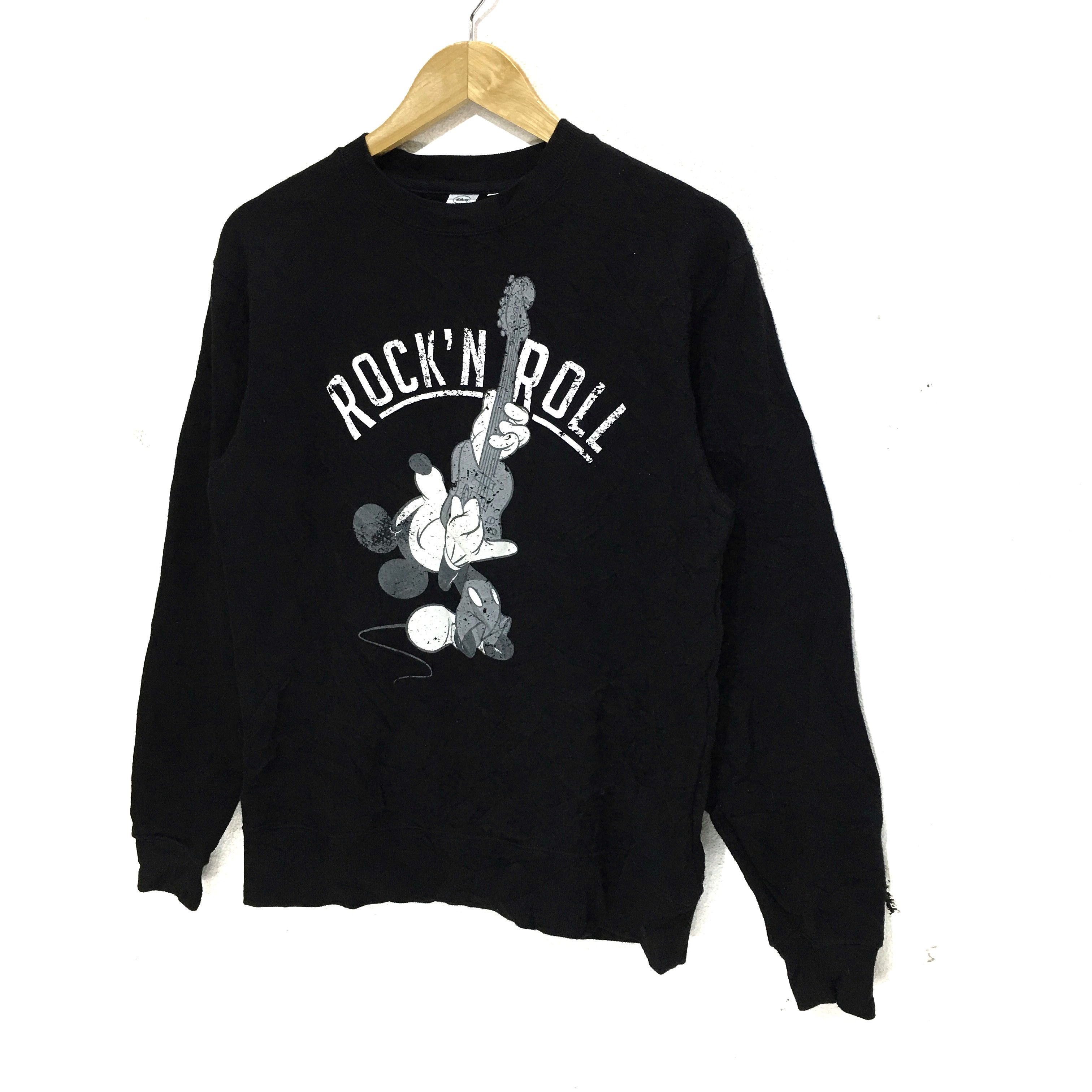 Disney × Mickey Mouse Vtg MICKEY MOUSE Rock Roll Sweatshirt Disney Cartoon Size M / US 6-8 / IT 42-44 - 4 Thumbnail