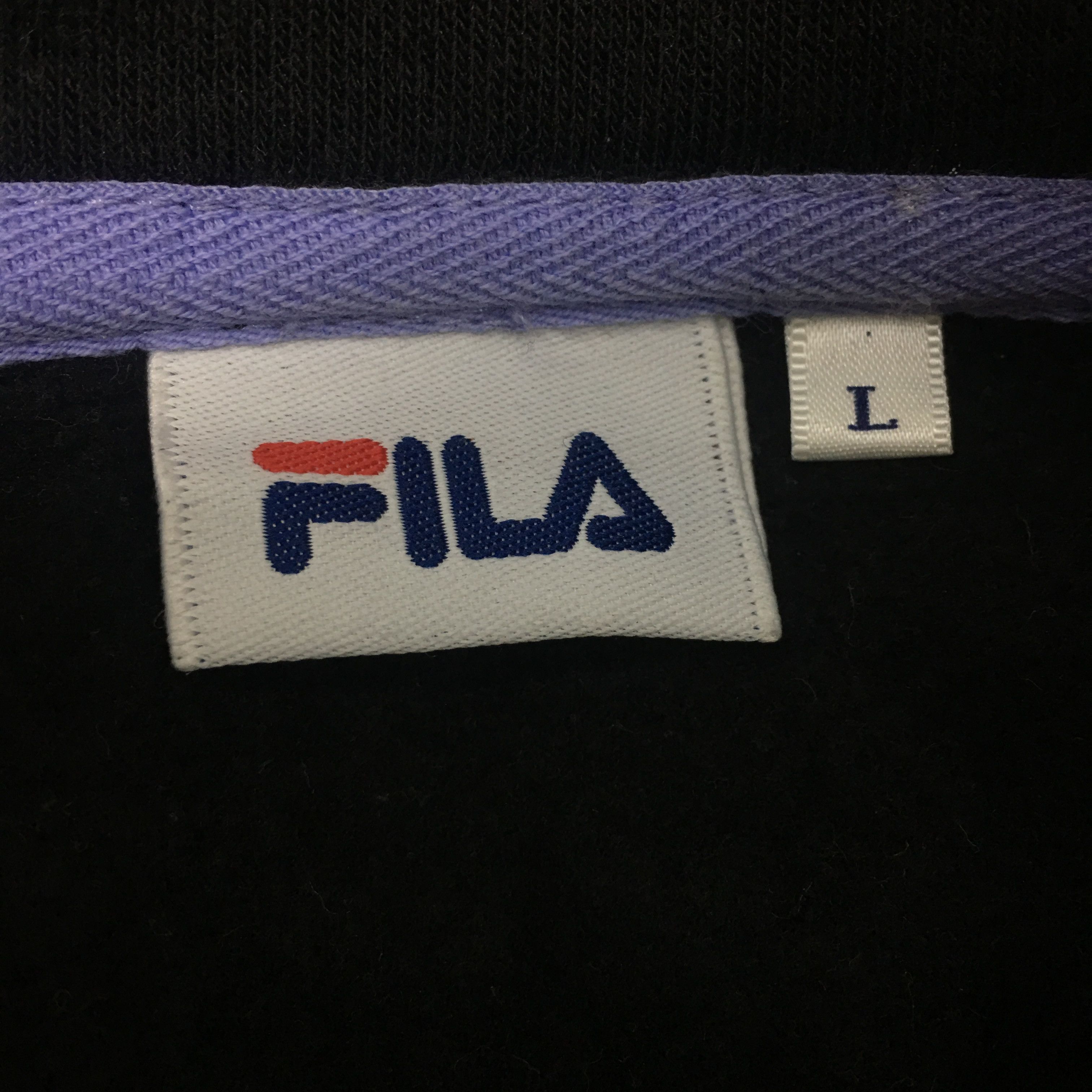 Fila Vintage FILA Italia Running Gym Sweatshirt Black Sweater Size L / US 10 / IT 46 - 9 Thumbnail