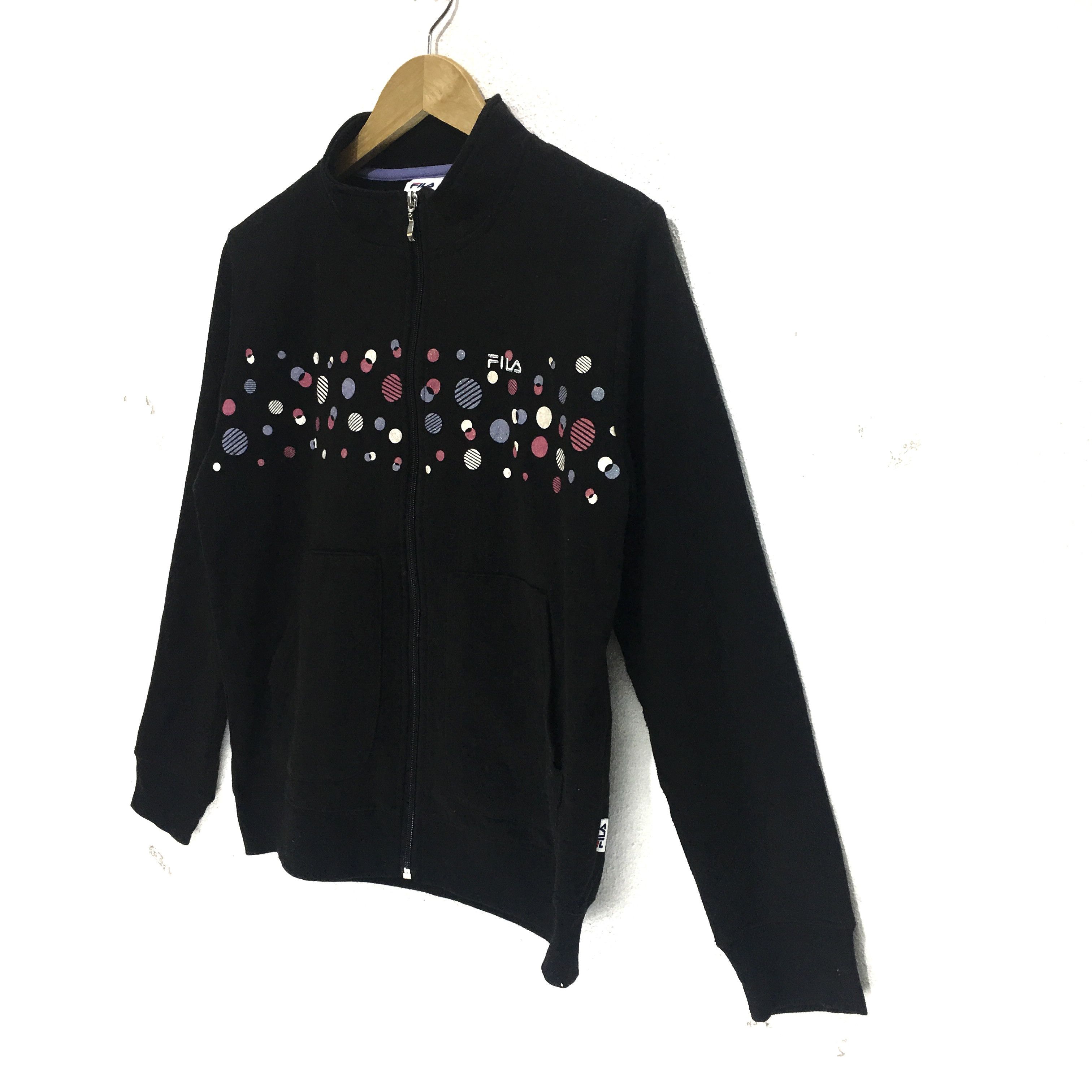 Fila Vintage FILA Italia Running Gym Sweatshirt Black Sweater Size L / US 10 / IT 46 - 5 Thumbnail