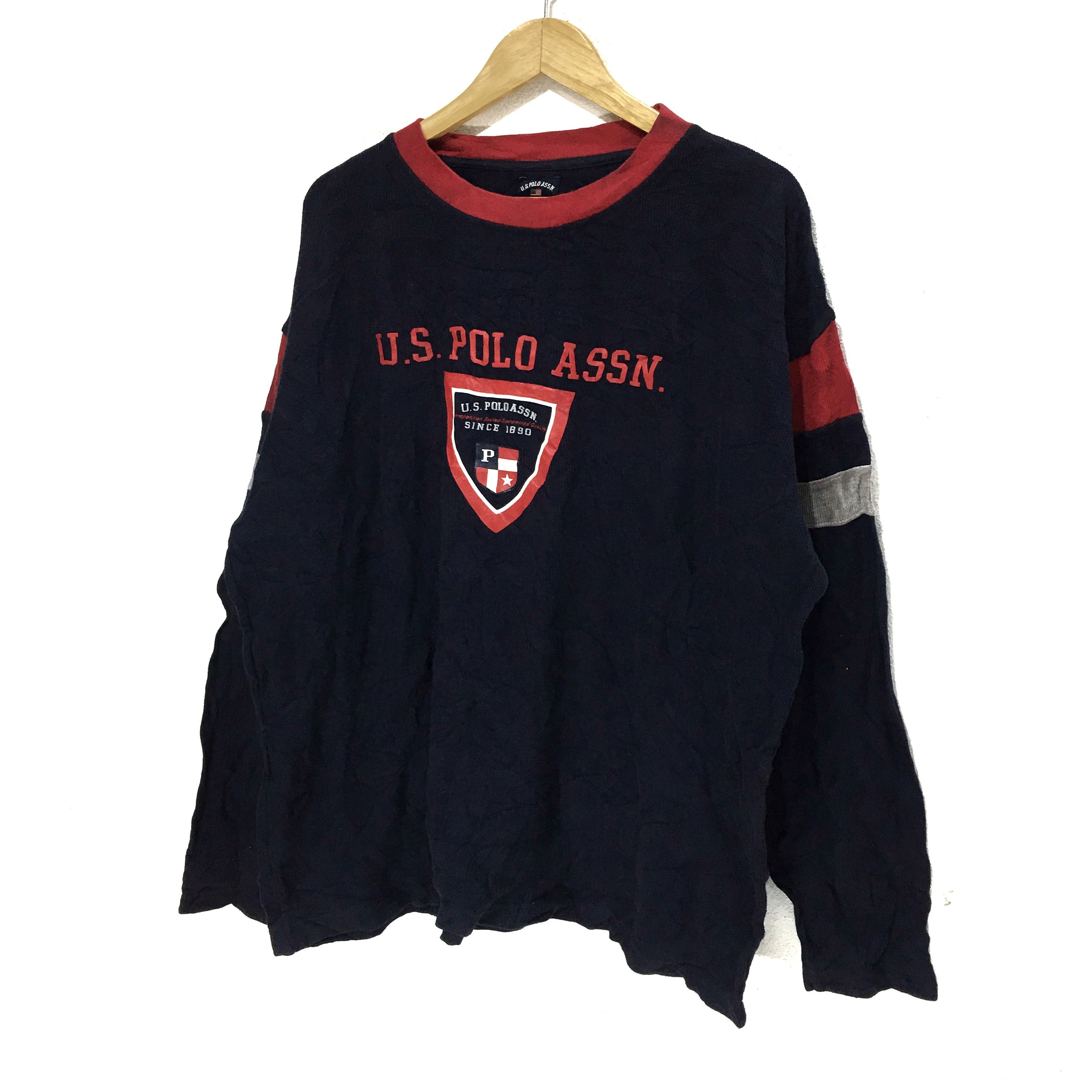 U.S. Polo Assn. × Vintage Vtg U.S. POLO ASSN. Rugby Crest Logo Sweatshirt Sweater Size US XL / EU 56 / 4 - 5 Thumbnail