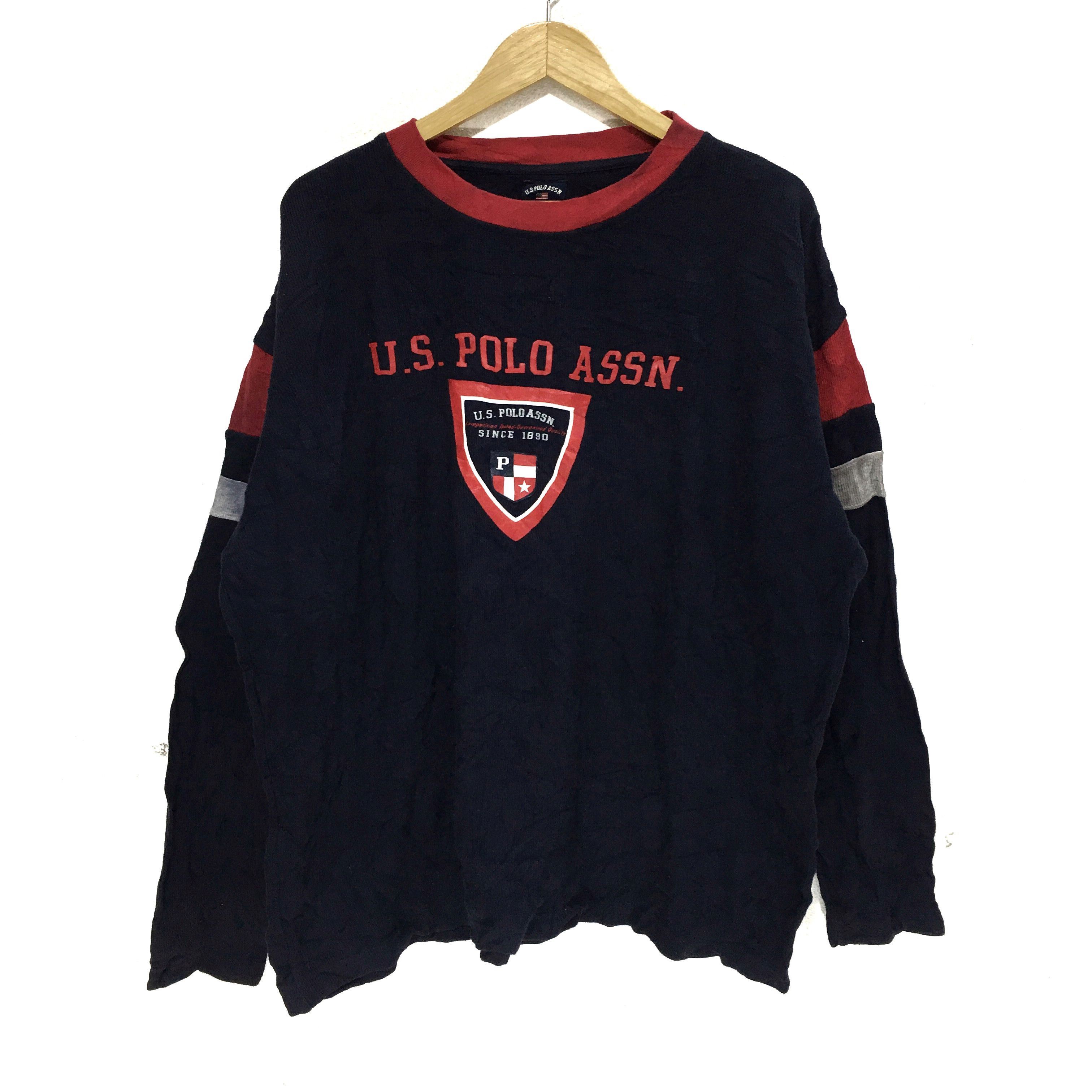 U.S. Polo Assn. × Vintage Vtg U.S. POLO ASSN. Rugby Crest Logo Sweatshirt Sweater Size US XL / EU 56 / 4 - 1 Thumbnail