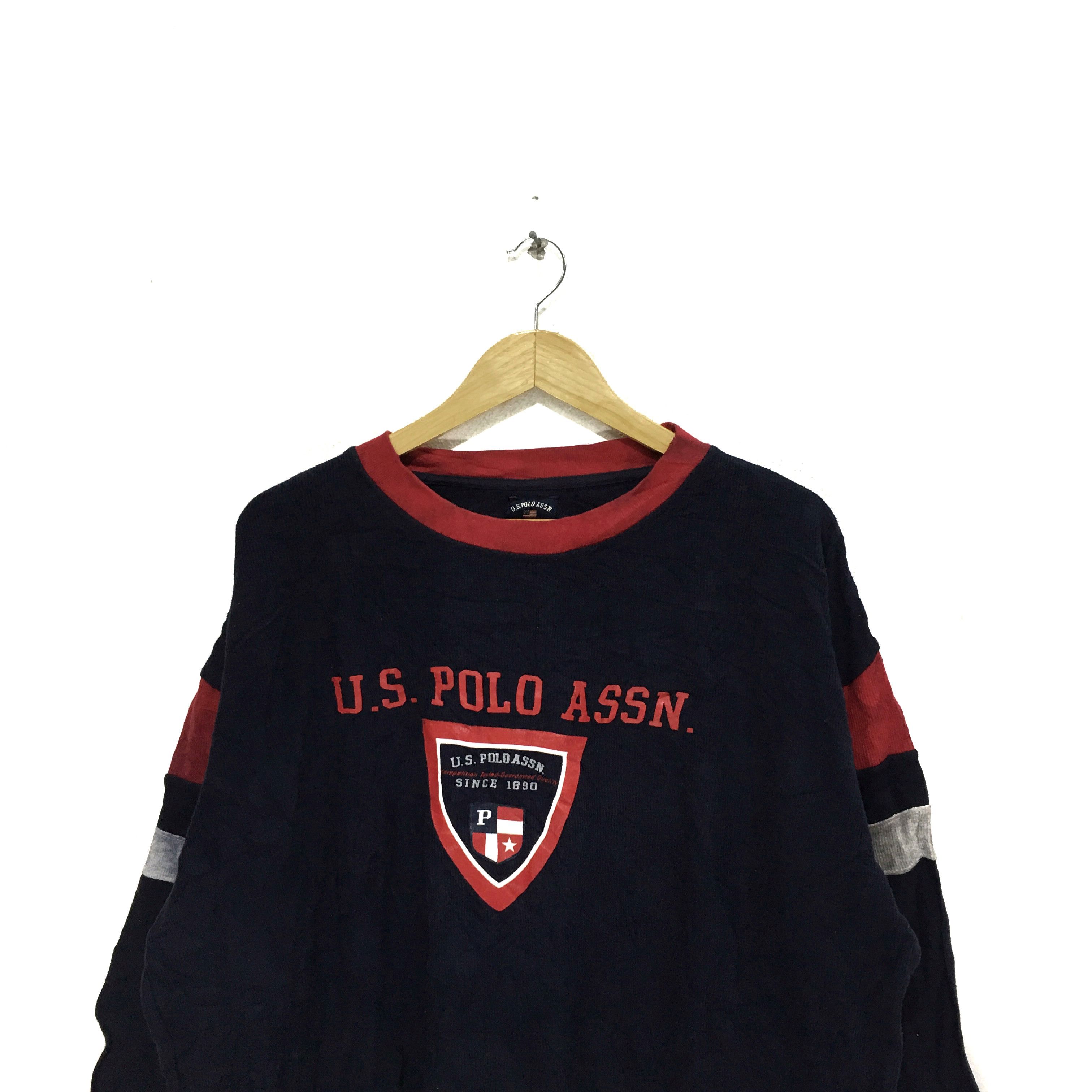 U.S. Polo Assn. × Vintage Vtg U.S. POLO ASSN. Rugby Crest Logo Sweatshirt Sweater Size US XL / EU 56 / 4 - 2 Thumbnail