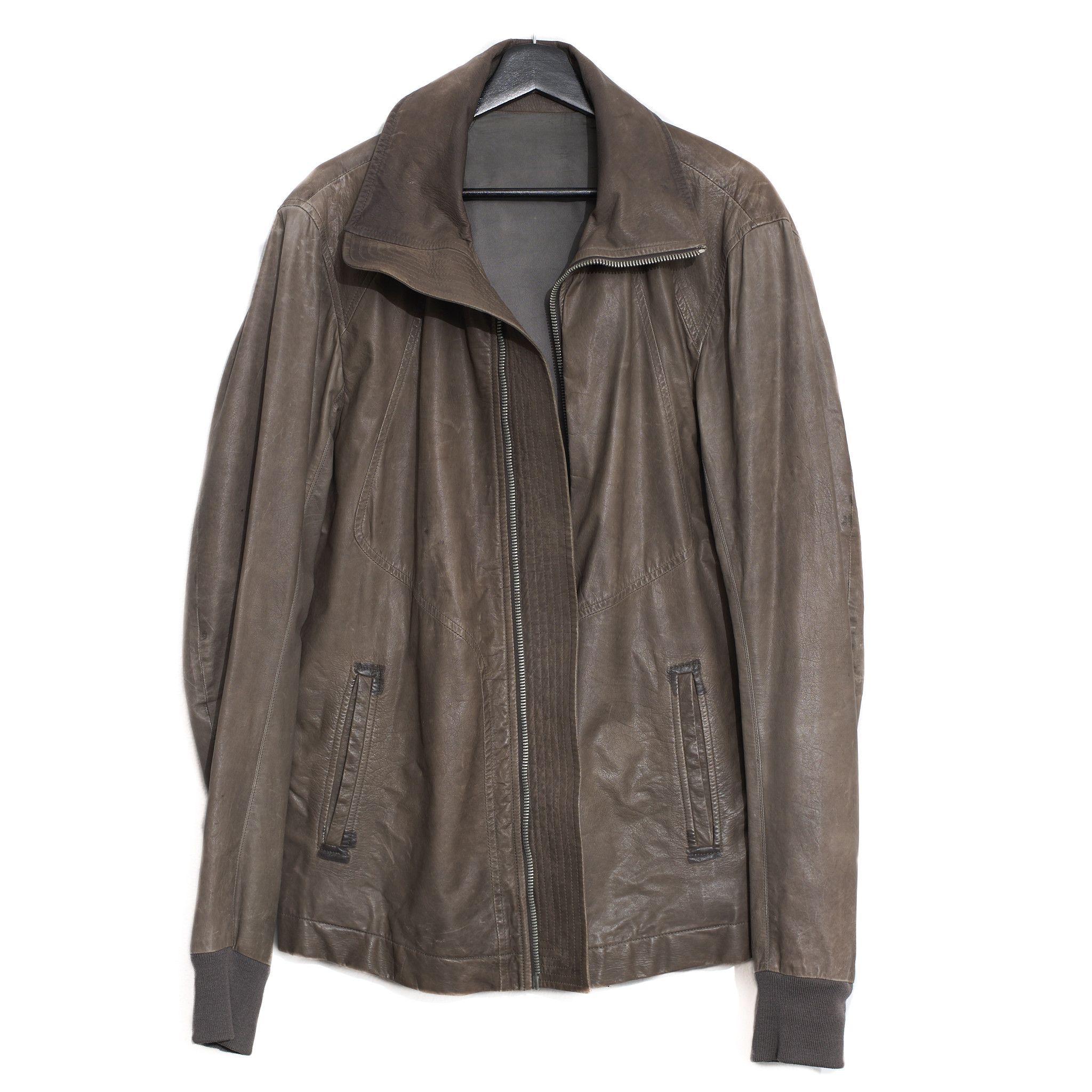 Rick Owens Rick Owens Intarsia Leather Jacket Size XL Size US XL / EU 56 / 4 - 3 Thumbnail