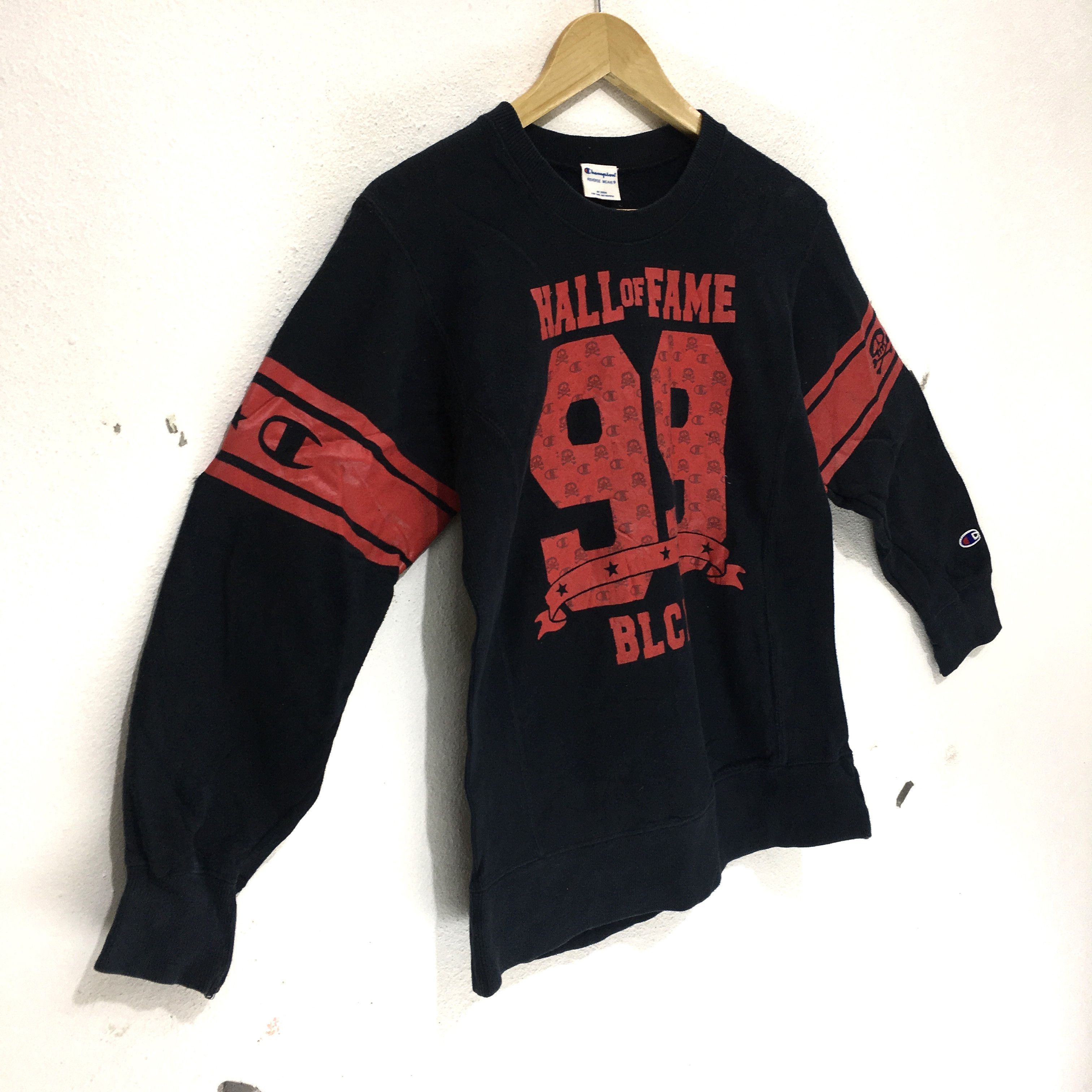 Champion Vtg CHAMPION Spell Out Hall Of Fame 99 Sweatshirt Sweater Size M / US 6-8 / IT 42-44 - 4 Thumbnail