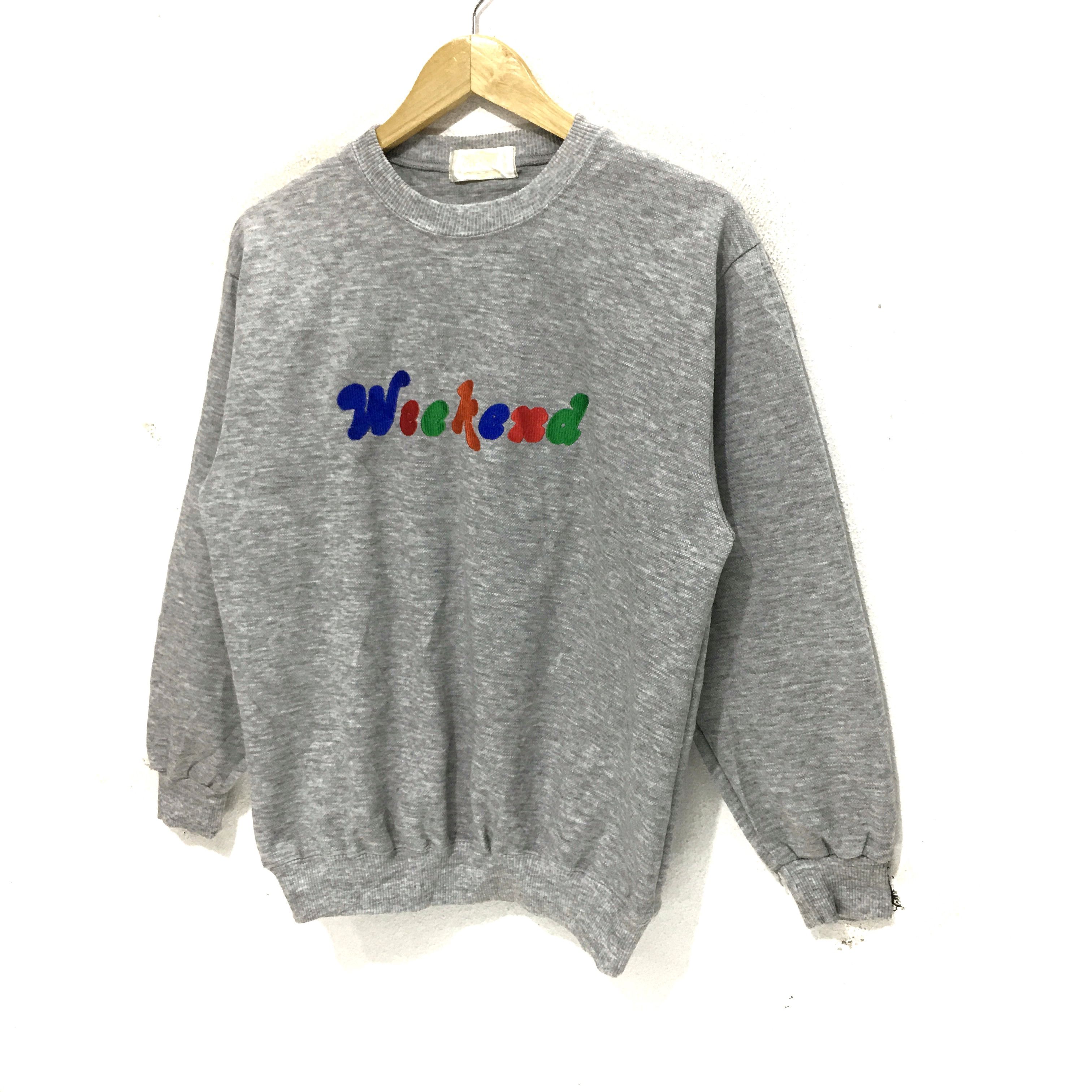 Vintage Vtg O JENNY WEEKEND Rainbow Box Logo Sweatshirt Sweater Size L / US 10 / IT 46 - 4 Thumbnail