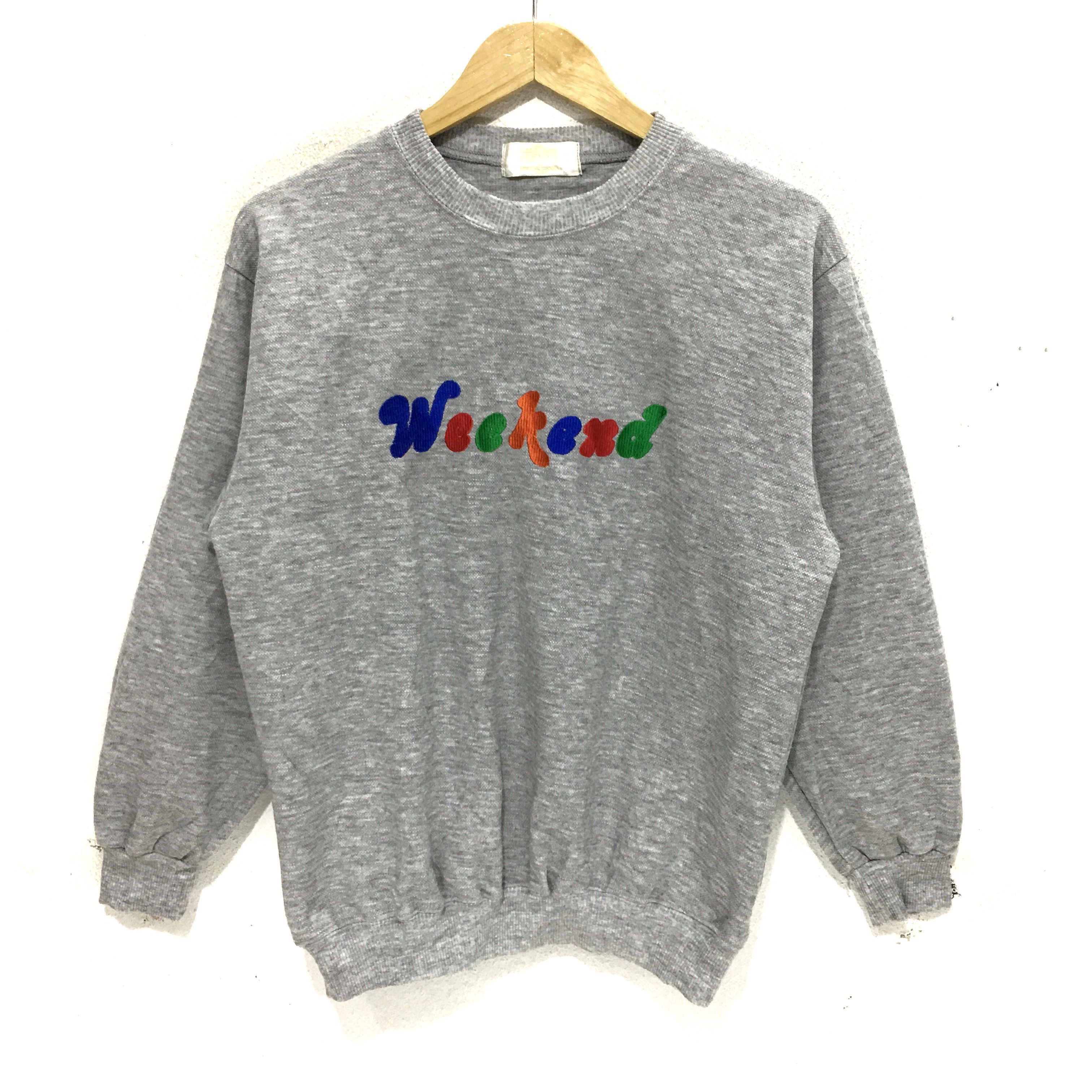 Vintage Vtg O JENNY WEEKEND Rainbow Box Logo Sweatshirt Sweater Size L / US 10 / IT 46 - 1 Thumbnail