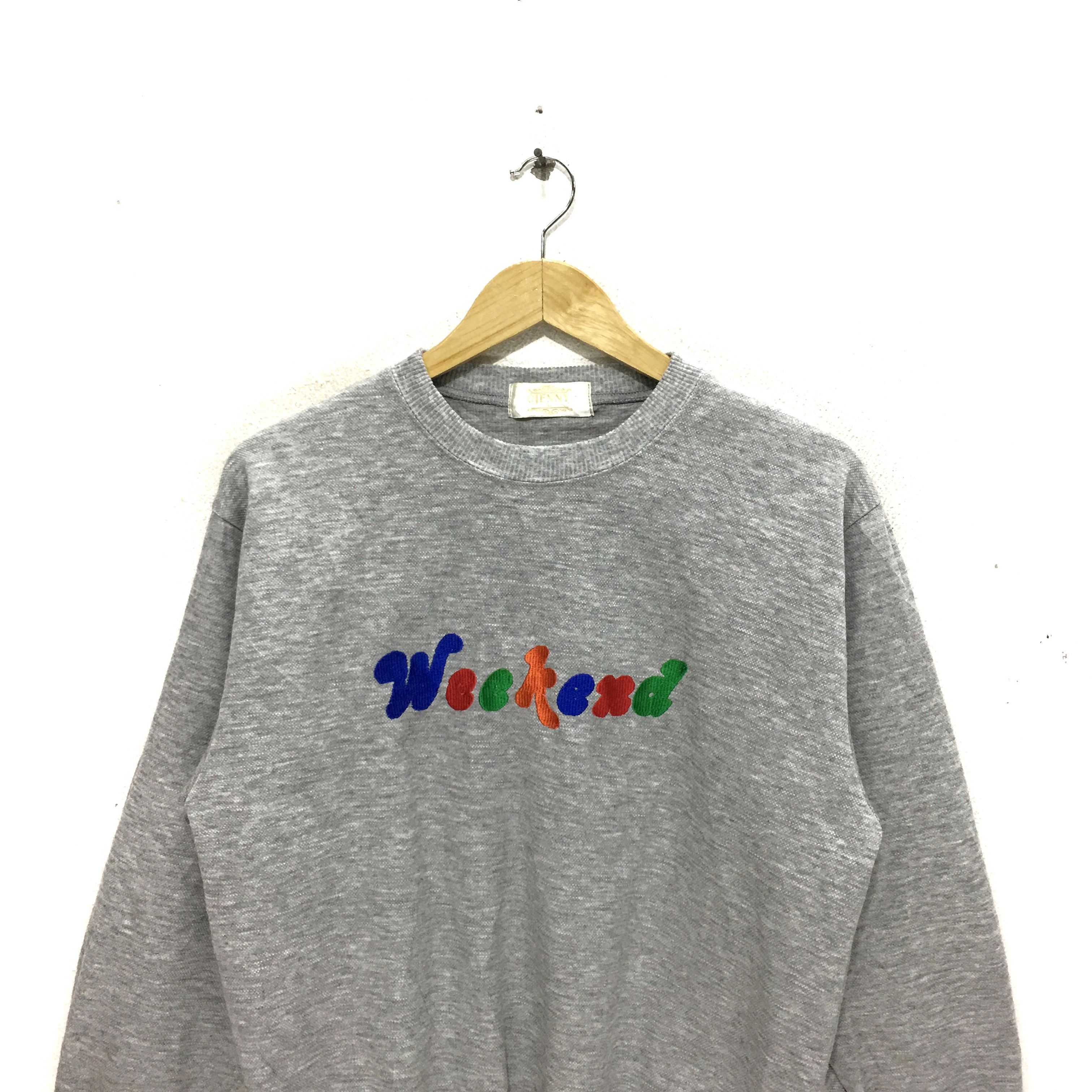 Vintage Vtg O JENNY WEEKEND Rainbow Box Logo Sweatshirt Sweater Size L / US 10 / IT 46 - 2 Thumbnail