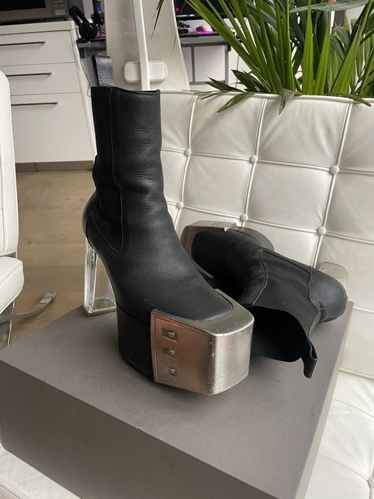 Rick Owens Rick Owens - Kiss Boots / Heels (Silver Grill) | Grailed