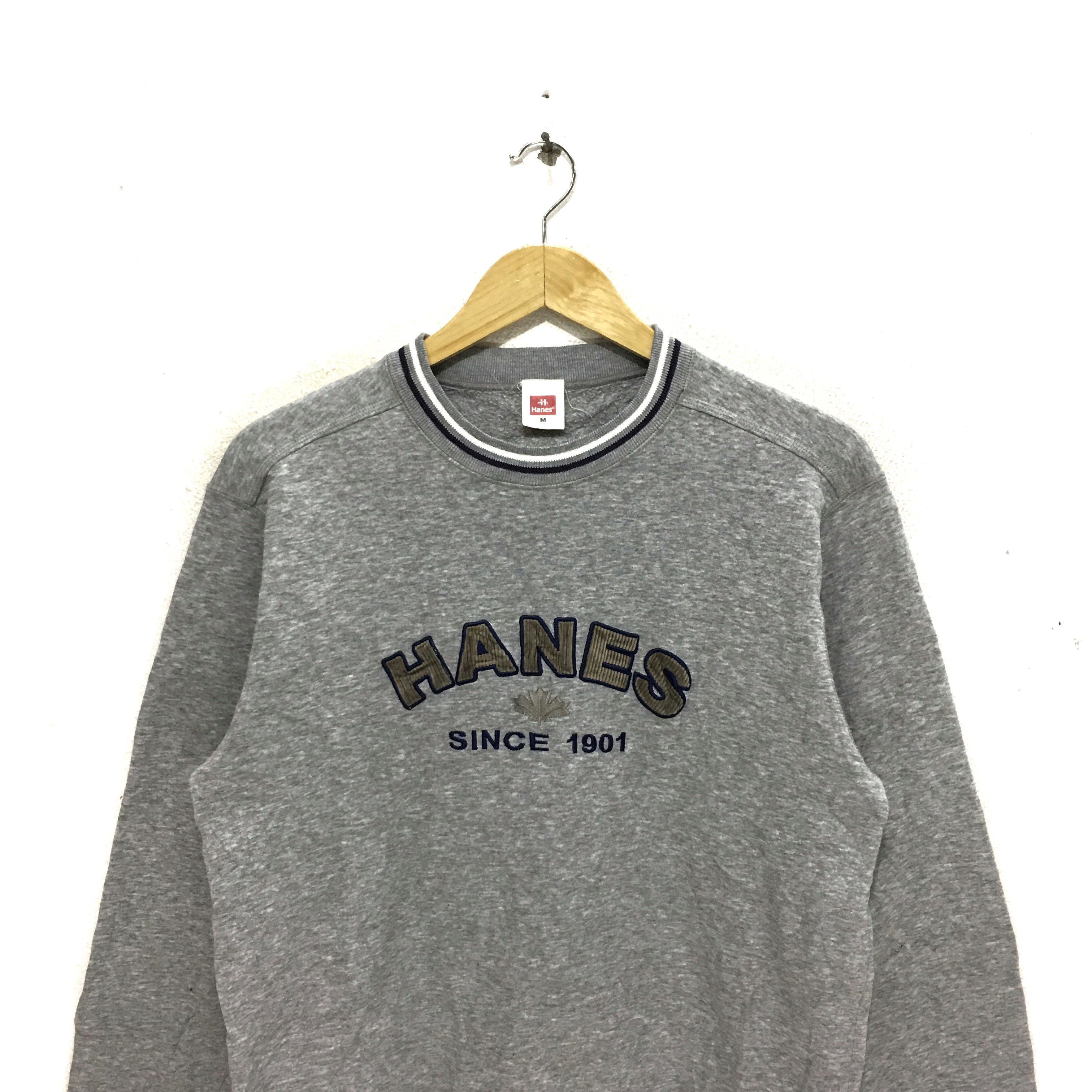 Hanes × Vintage Vtg HANES North Carolina USA Sweatshirt Big Logo Sweater Size M / US 6-8 / IT 42-44 - 2 Thumbnail