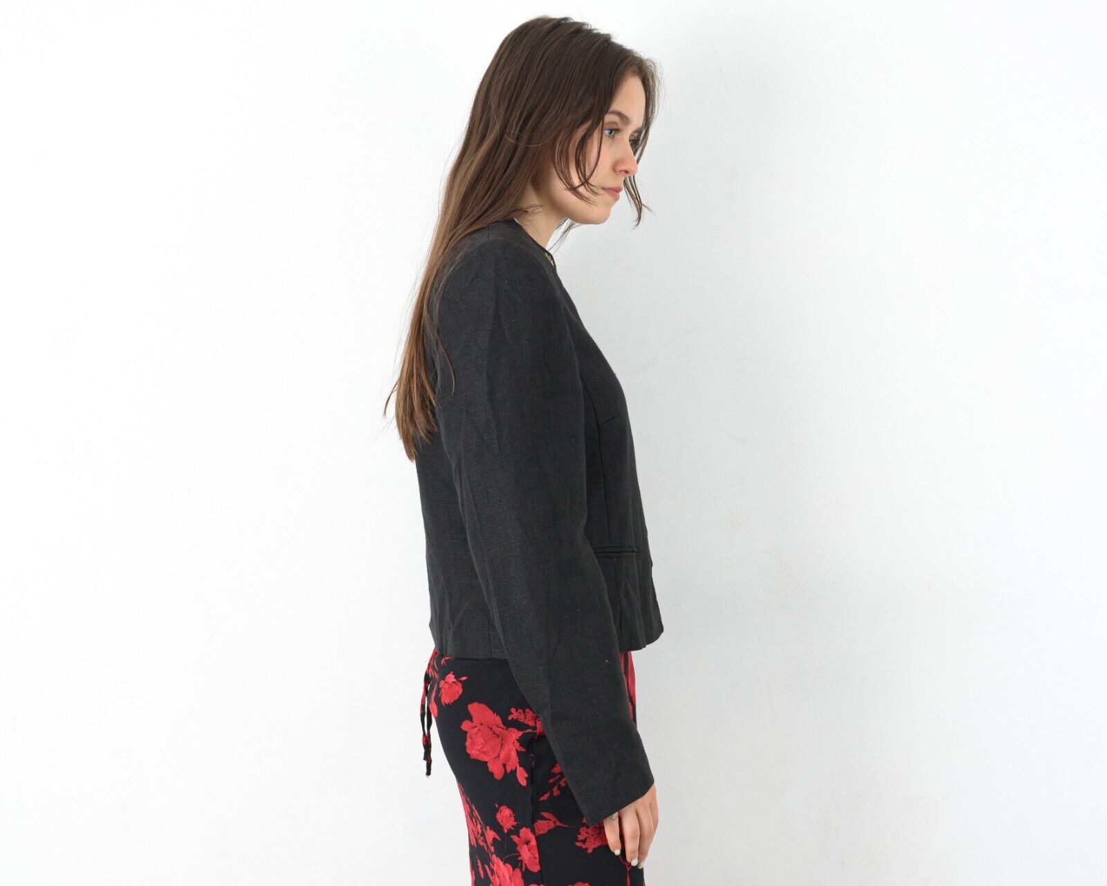 Other × Vintage STEINBOCK Linen Floral Trachten Blazer Jacket Austrian Size M / US 6-8 / IT 42-44 - 3 Thumbnail