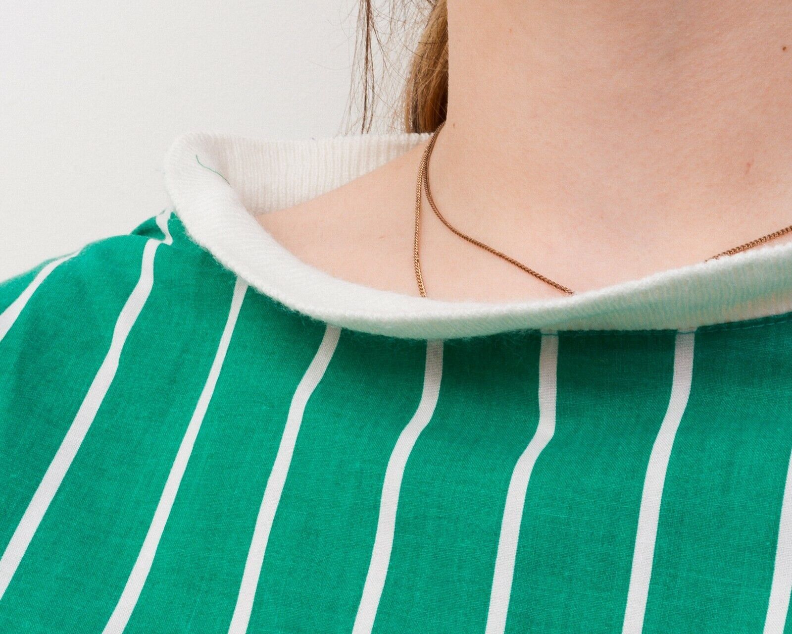 Other × Vintage Women 90s Pinstriped Green Tie Top Blouse Streetwear Y2K Size L / US 10 / IT 46 - 5 Thumbnail