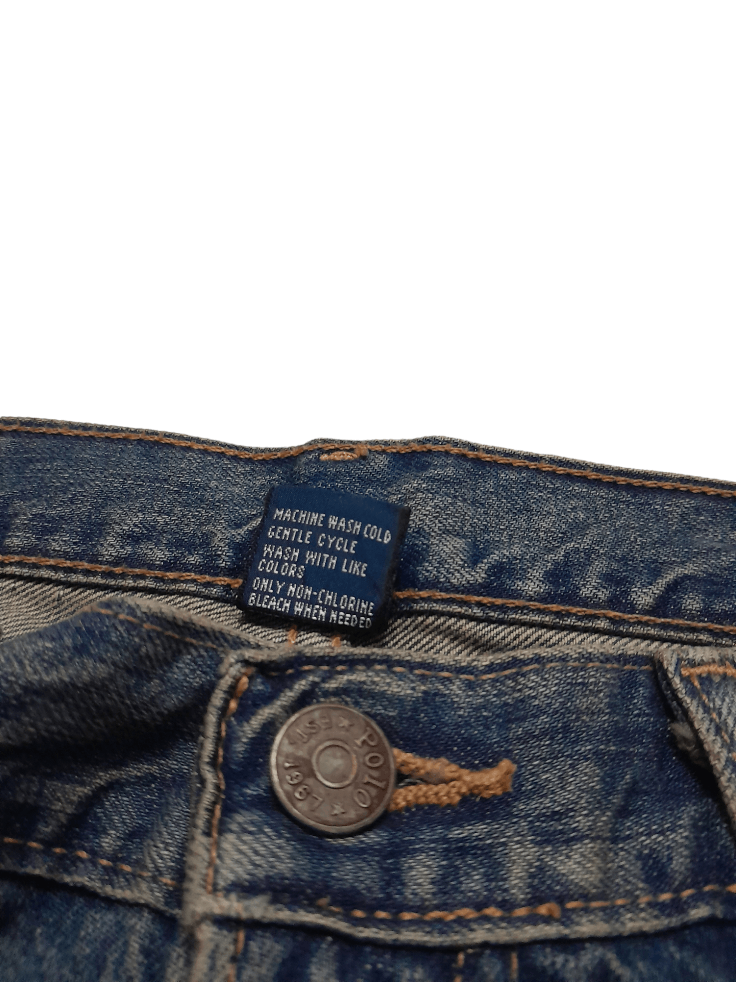 Polo Ralph Lauren Polo Ralph Lauren vtg Worn Washed Denim (E527) Size US 32 / EU 48 - 4 Thumbnail