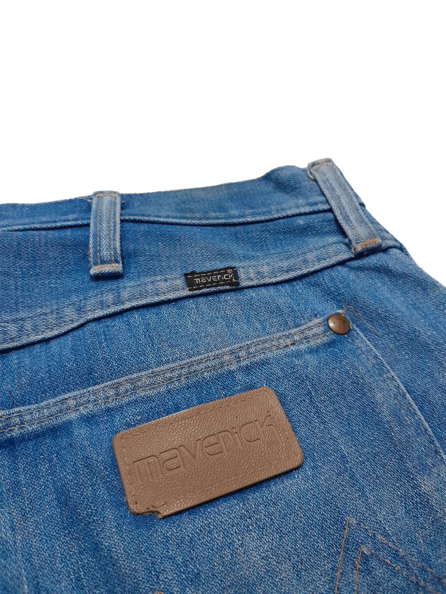 Vintage 60s Maverick Denim USA Made (E528) Size US 35 - 3 Thumbnail