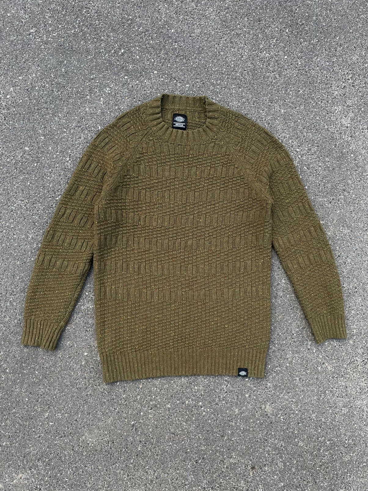 Dickies × Seditionaries Dickies Wool Olive Khaki Y2K Crew Neck Sweater Size M Size US M / EU 48-50 / 2 - 1 Thumbnail