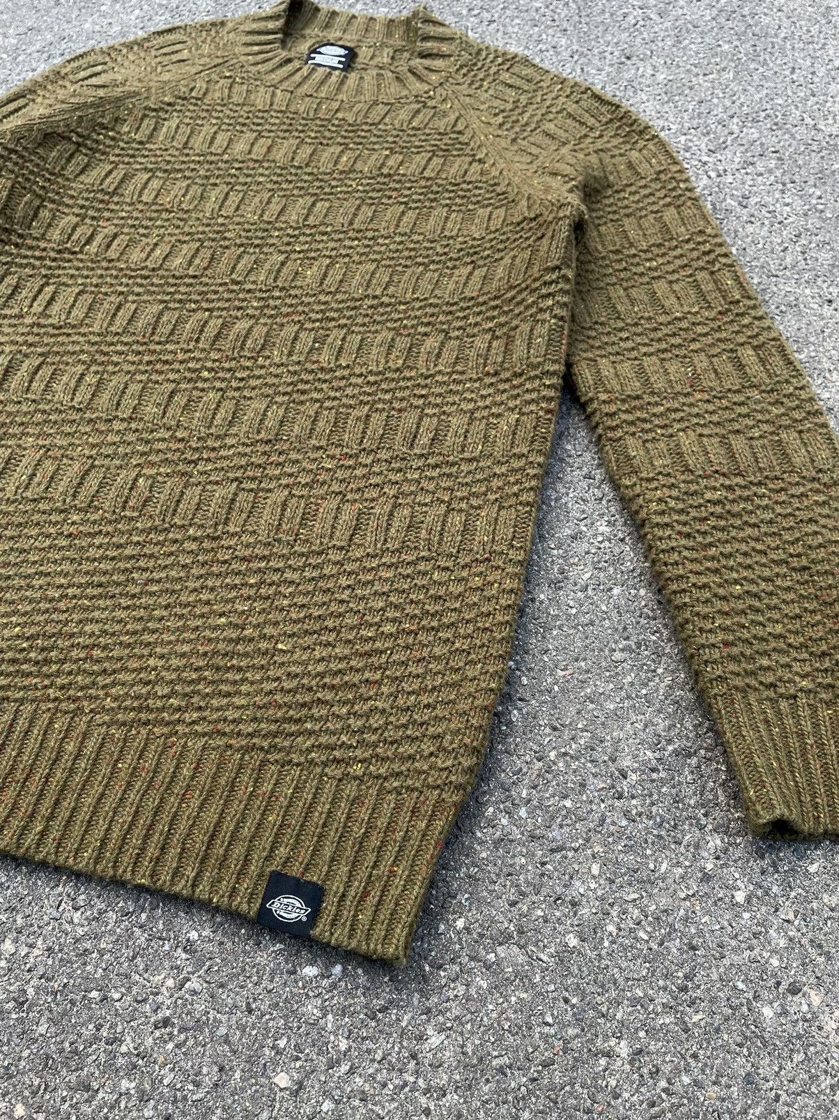 Dickies × Seditionaries Dickies Wool Olive Khaki Y2K Crew Neck Sweater Size M Size US M / EU 48-50 / 2 - 4 Thumbnail