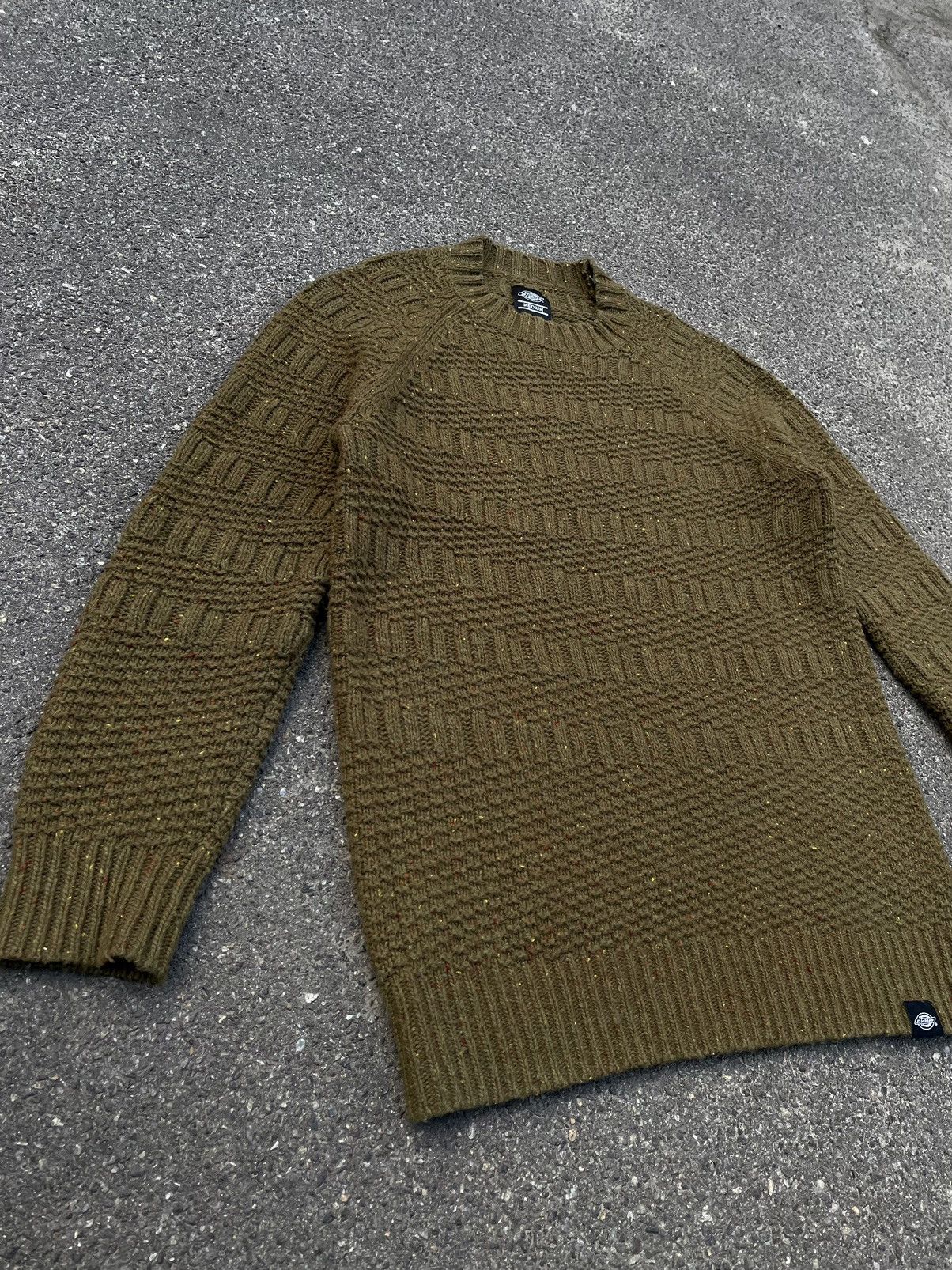 Dickies × Seditionaries Dickies Wool Olive Khaki Y2K Crew Neck Sweater Size M Size US M / EU 48-50 / 2 - 3 Thumbnail