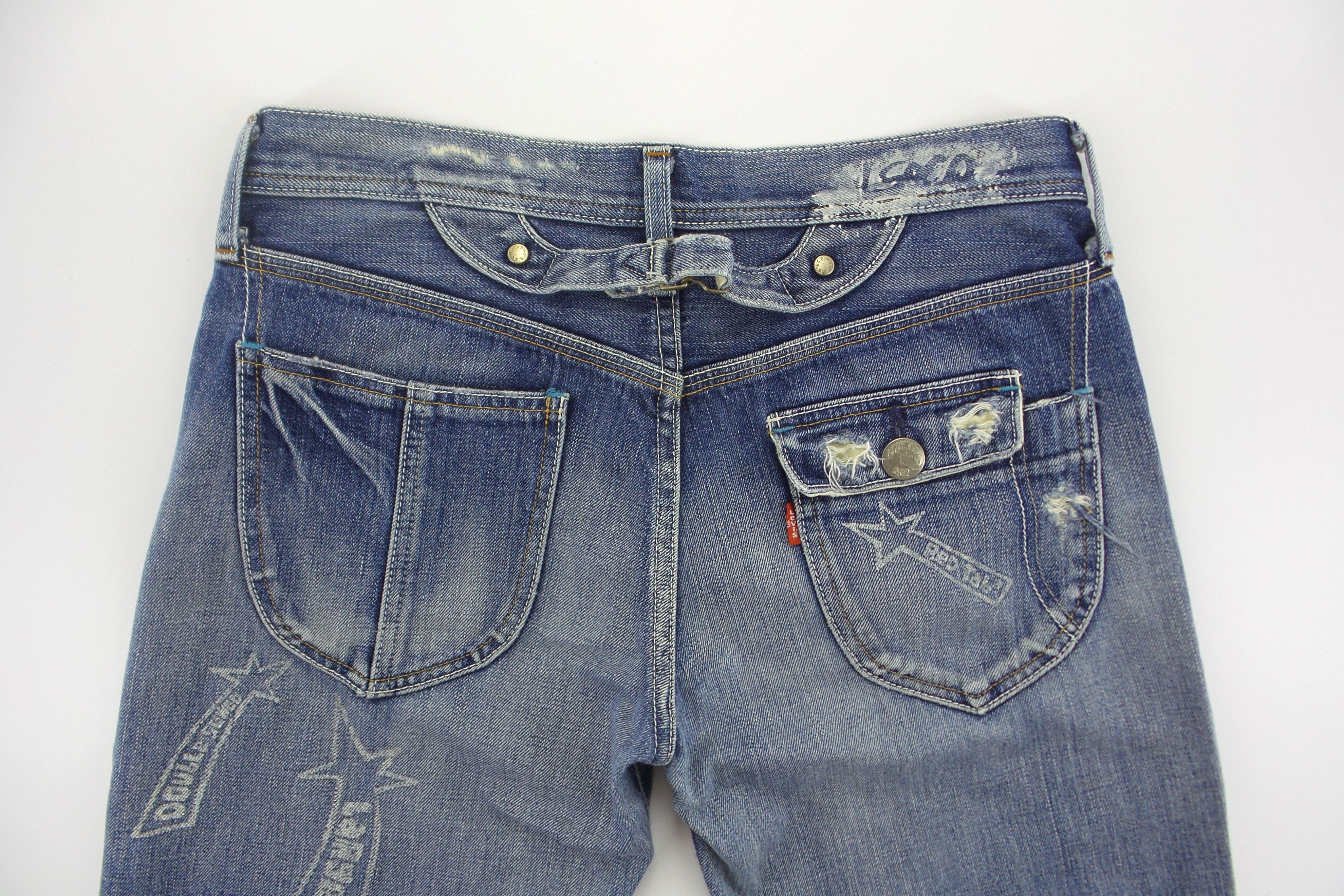 Levi's Levi's 805 Button Fly Buckle Back Selvedge Jeans W15xL36.5 Size 30" / US 8 / IT 44 - 9 Thumbnail