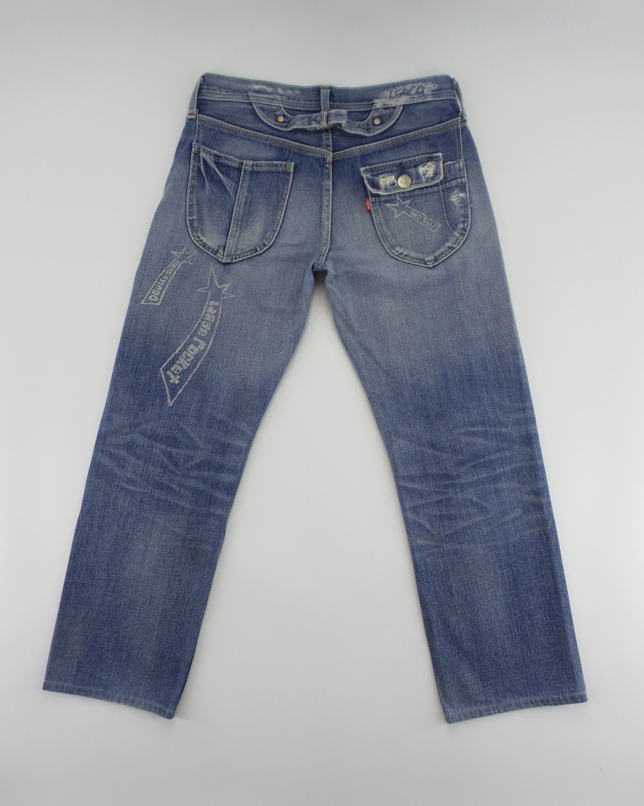 Levi's Levi's 805 Button Fly Buckle Back Selvedge Jeans W15xL36.5 Size 30" / US 8 / IT 44 - 8 Thumbnail