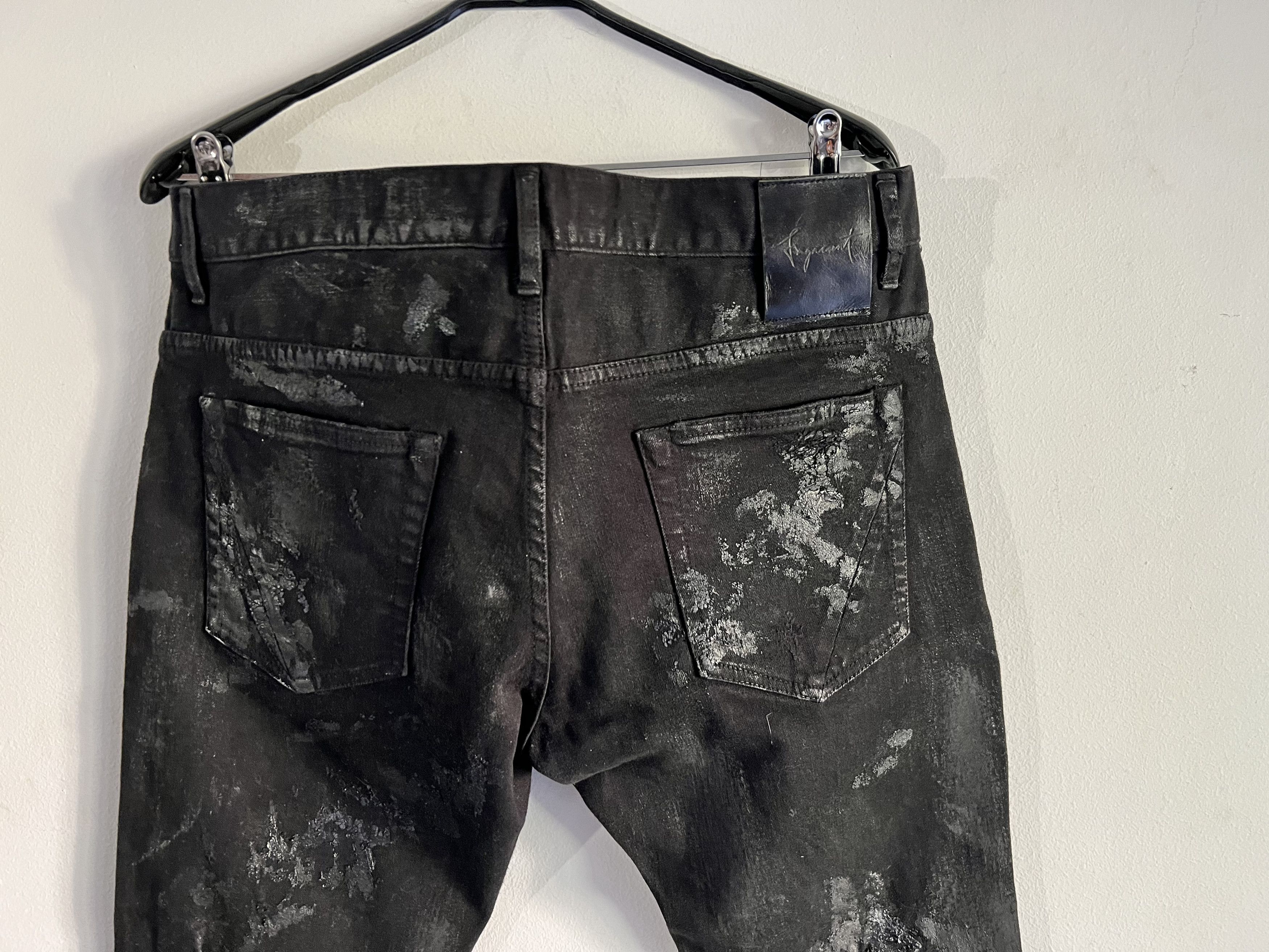 Fagassent Toshiki Aoki Ripped distressed coatedartisanal denim Size US 33 - 5 Thumbnail