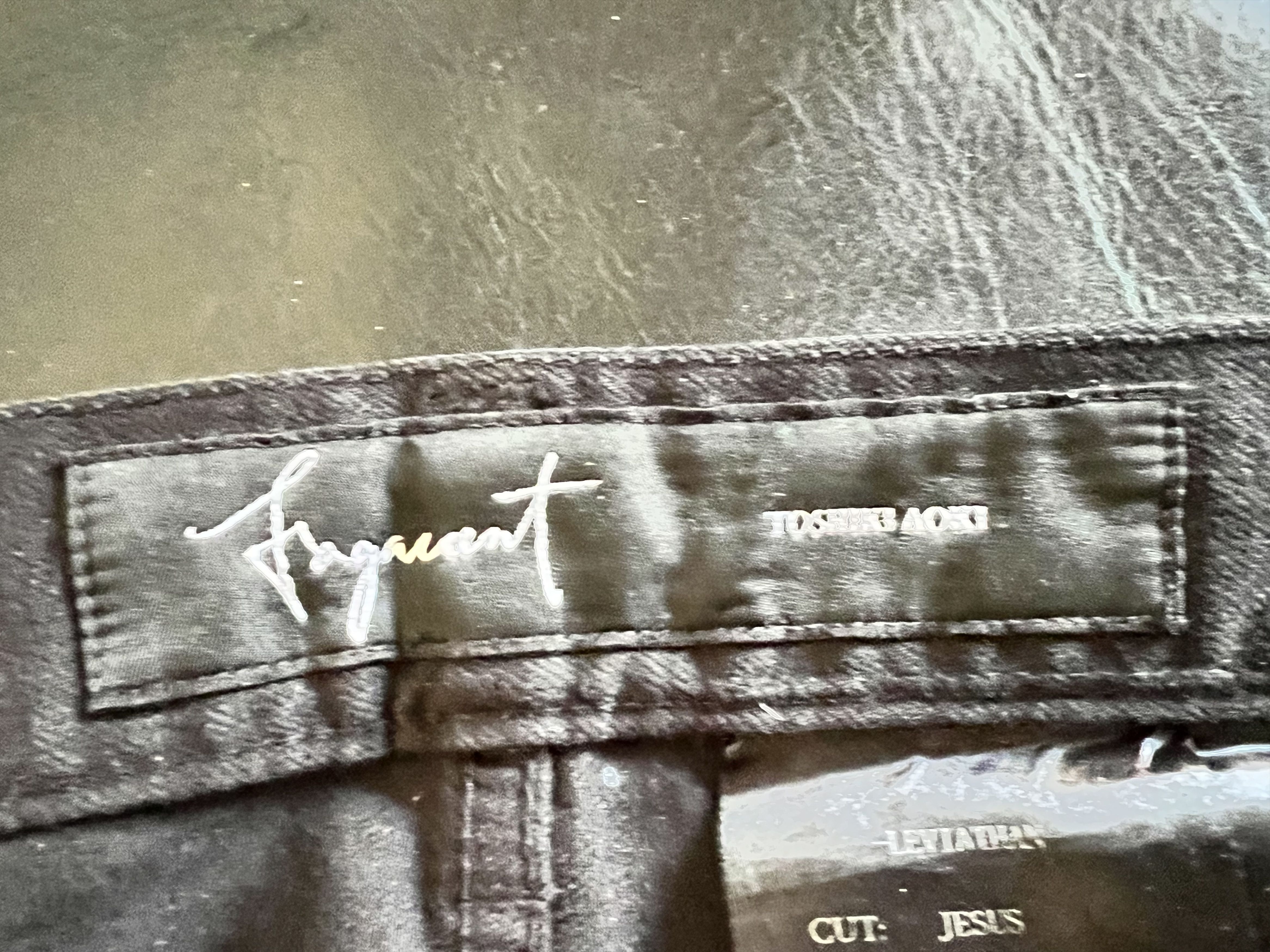 Fagassent Toshiki Aoki Ripped distressed coatedartisanal denim Size US 33 - 13 Thumbnail