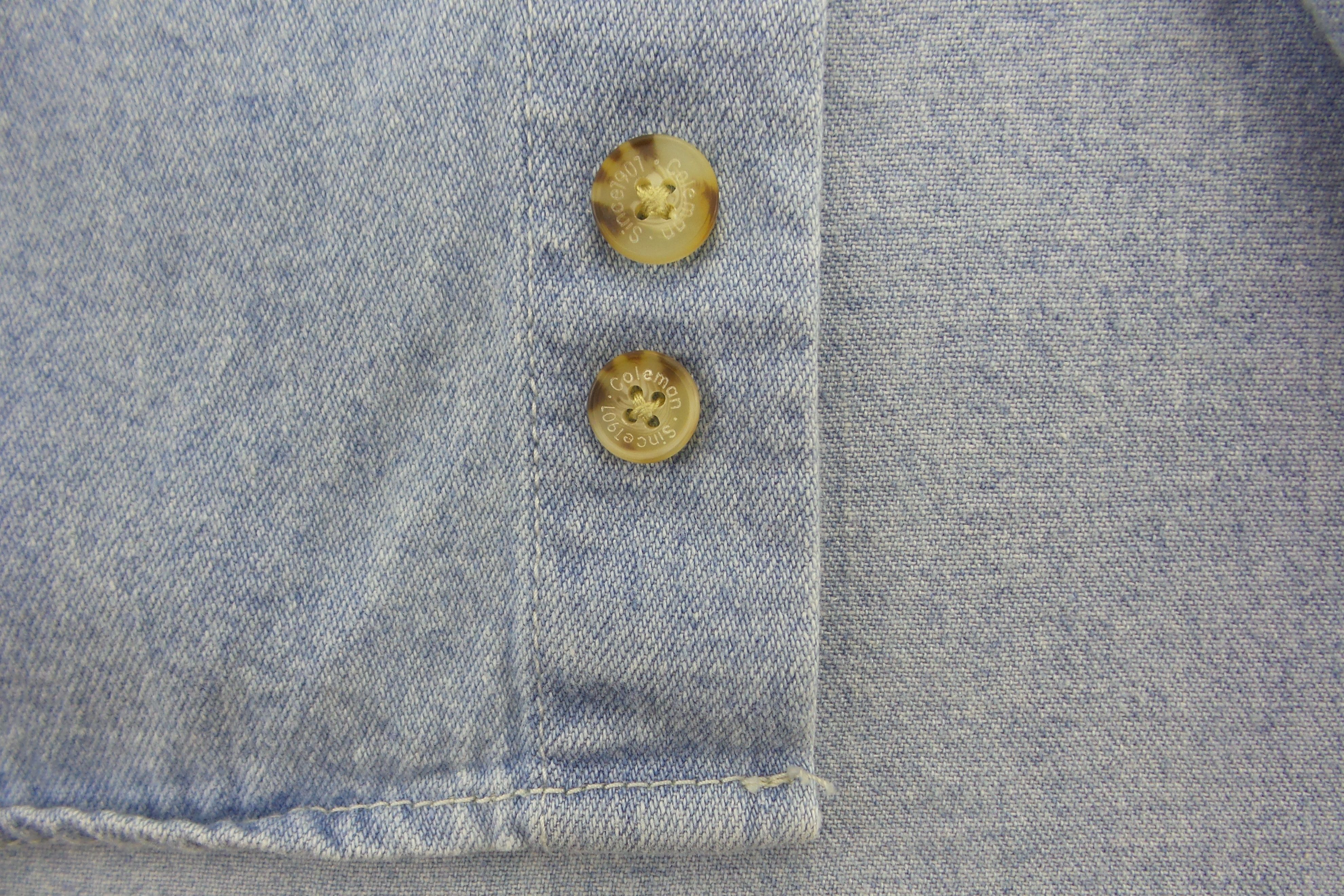 Coleman Coleman Single Pocket Button Up Denim Shirts Size US XL / EU 56 / 4 - 9 Thumbnail