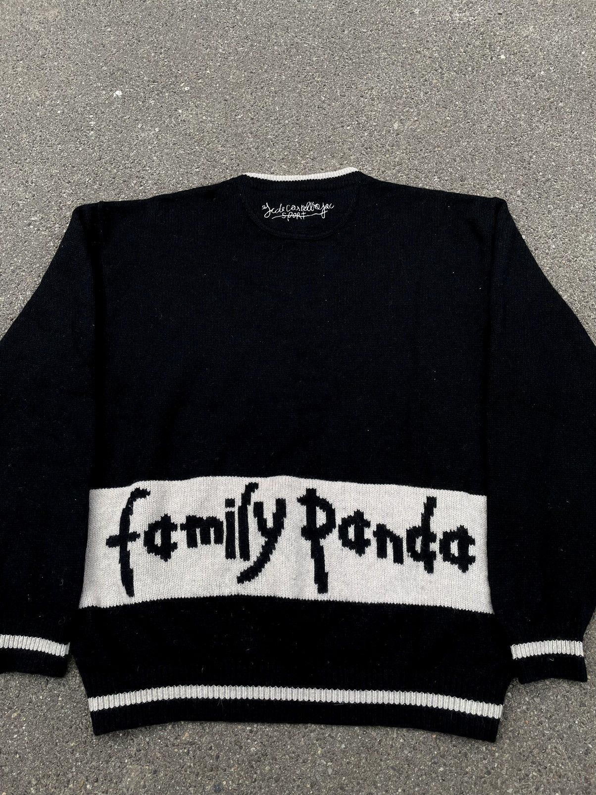 Jean Charles De Castelbajac × Vintage Jean-Charles de Castelbajac Sport Family Panda Wool Sweater Size US L / EU 52-54 / 3 - 9 Thumbnail