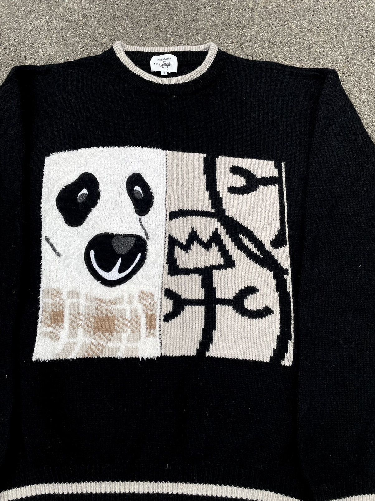 Jean Charles De Castelbajac × Vintage Jean-Charles de Castelbajac Sport Family Panda Wool Sweater Size US L / EU 52-54 / 3 - 5 Thumbnail