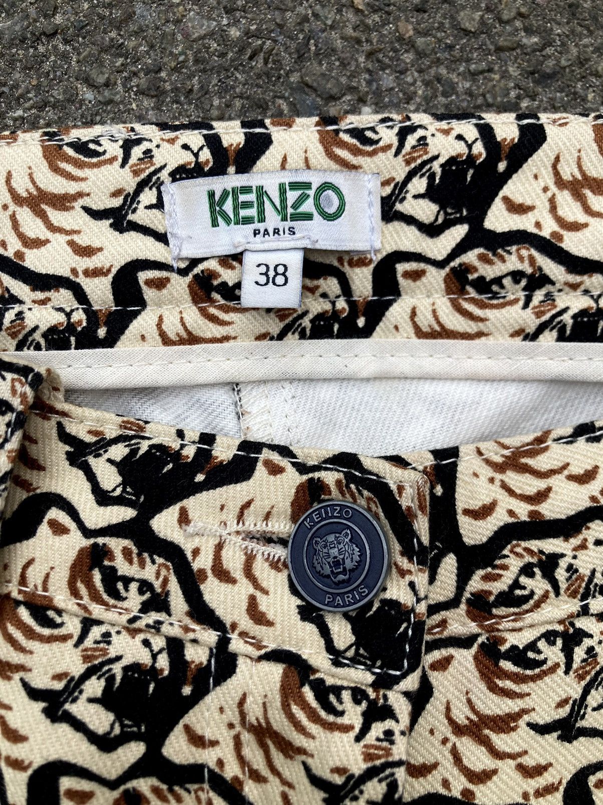Kenzo Kenzo Paris Tiger Pattern Women Slim Fit Jeans Size 38 Size 26" / US 2 / IT 38 - 8 Thumbnail