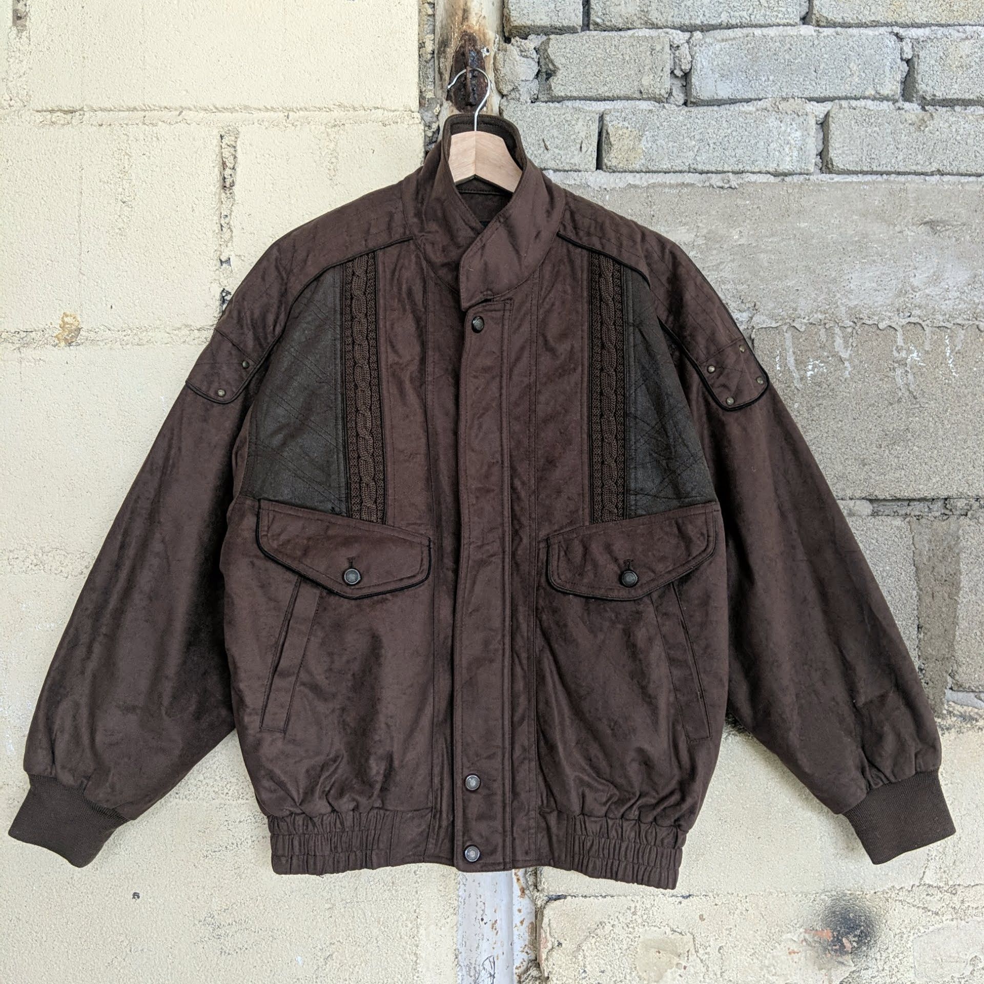 Japanese Brand × Vintage Vintage Caravach Knit Jacket Sweater Rare Design Size US L / EU 52-54 / 3 - 1 Thumbnail