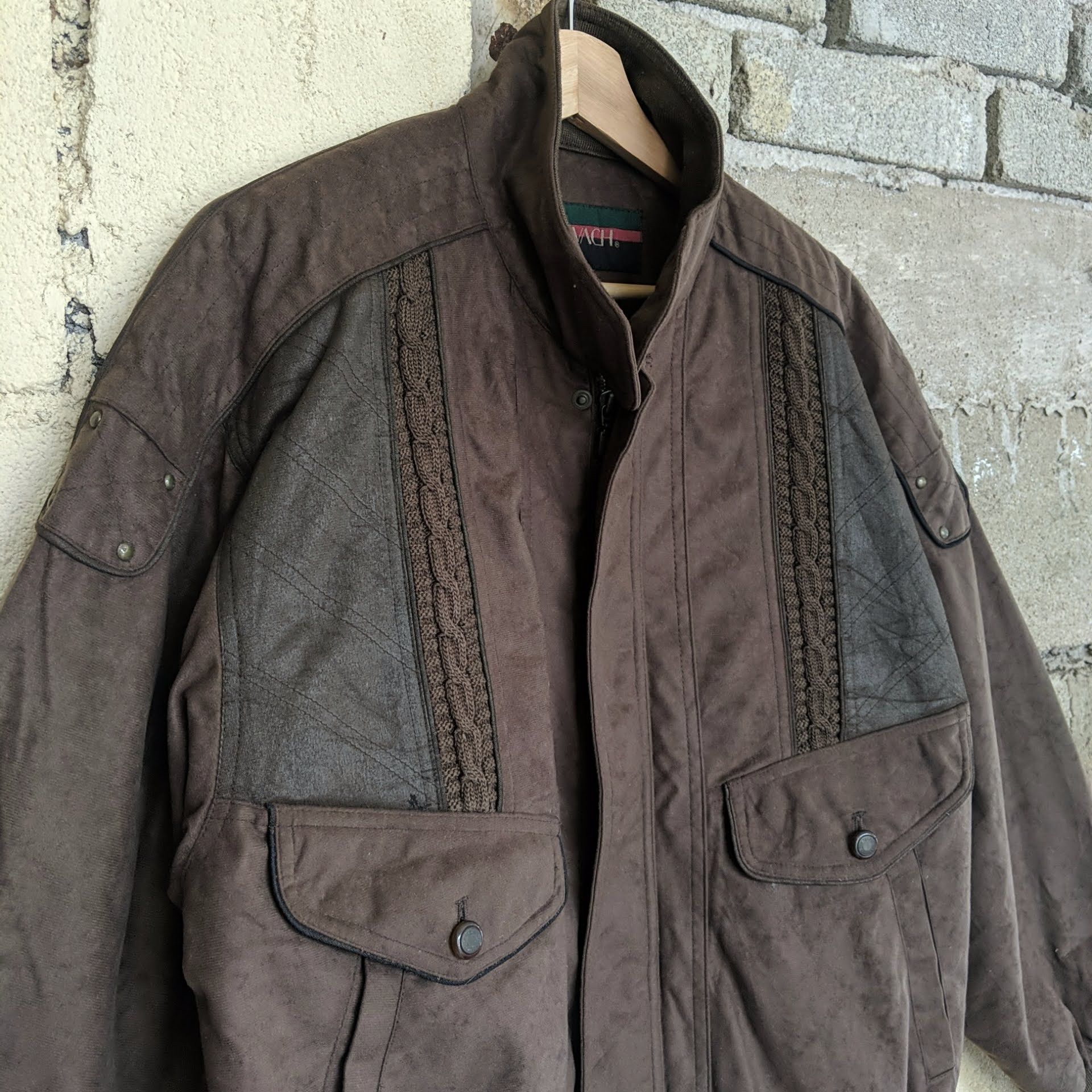 Japanese Brand × Vintage Vintage Caravach Knit Jacket Sweater Rare Design Size US L / EU 52-54 / 3 - 8 Thumbnail