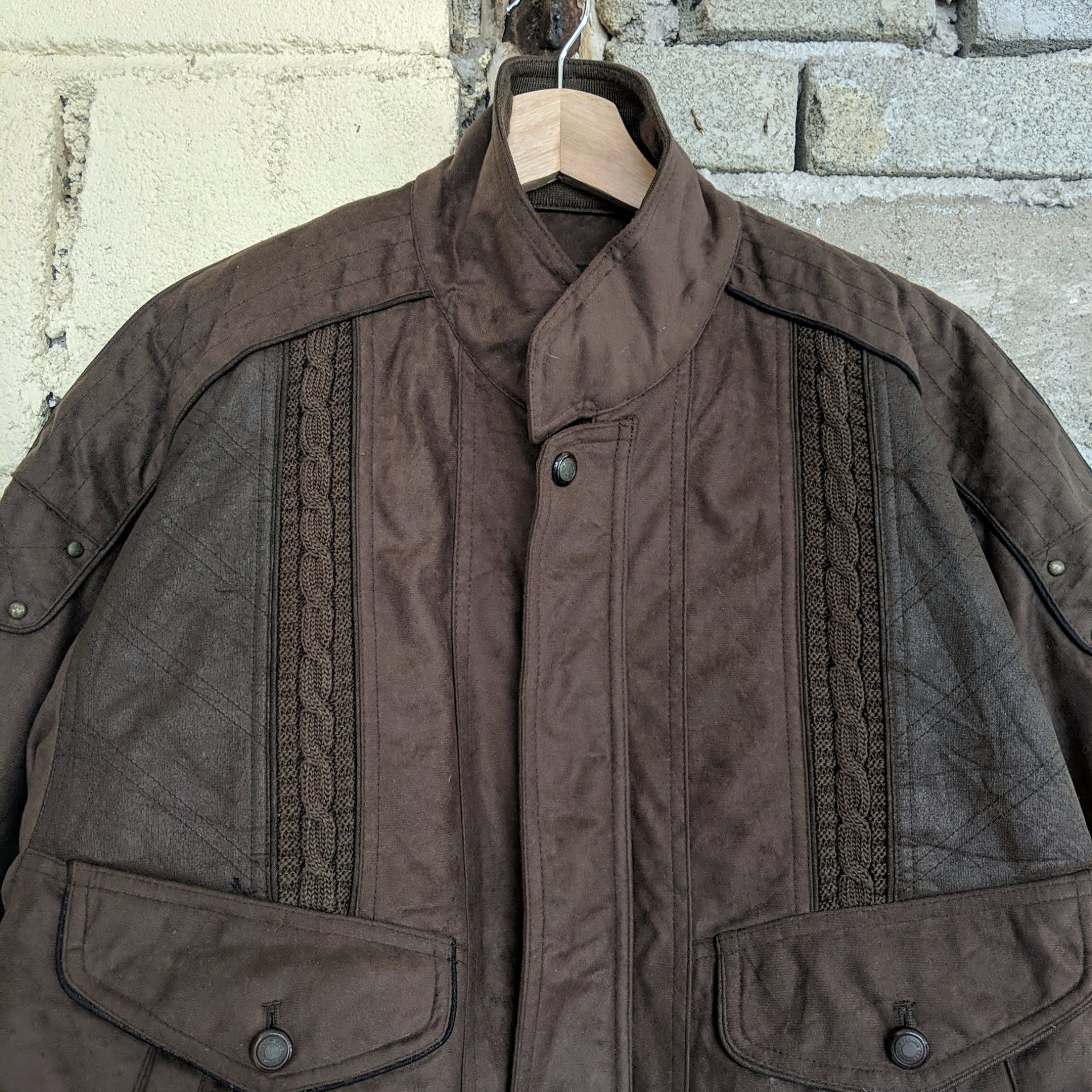 Japanese Brand × Vintage Vintage Caravach Knit Jacket Sweater Rare Design Size US L / EU 52-54 / 3 - 2 Thumbnail
