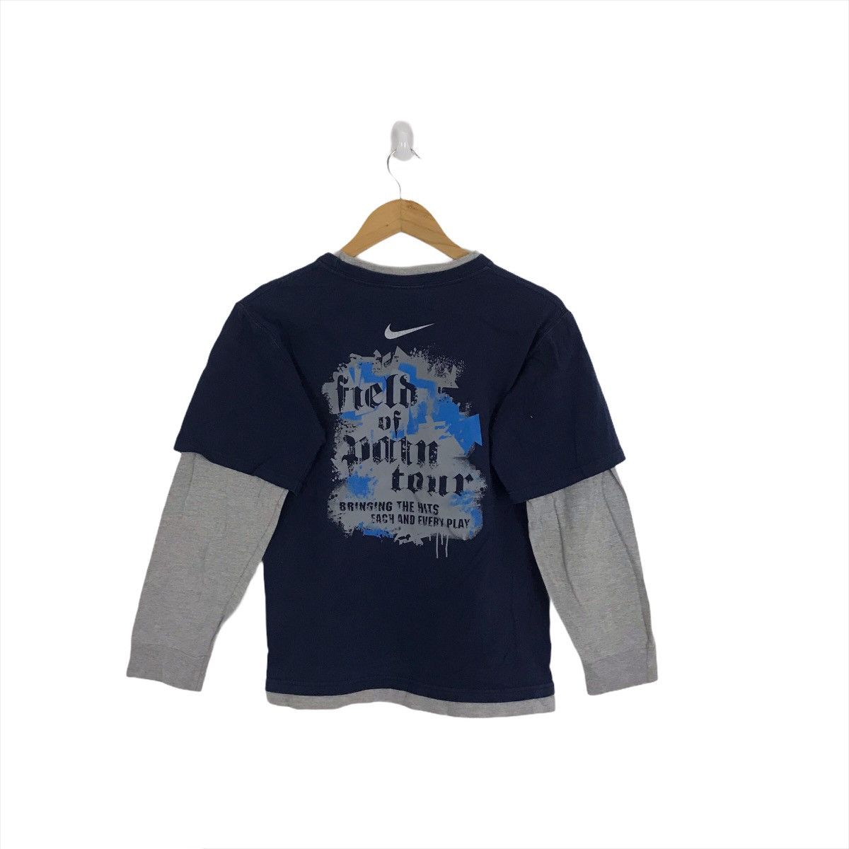Nike × Vintage Vintage Nike Football Center Logo Long Sleeve Tee Size US M / EU 48-50 / 2 - 7 Thumbnail