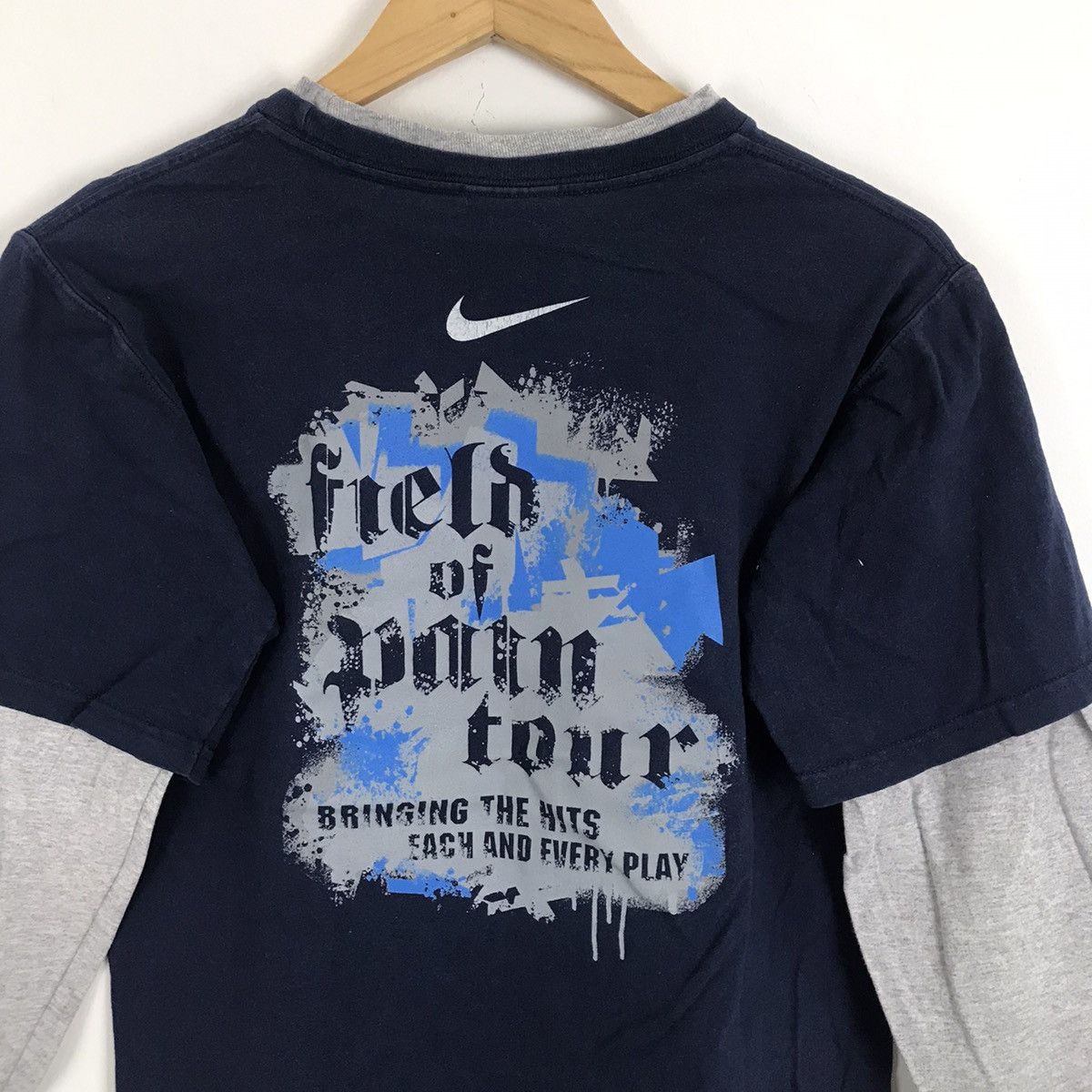 Nike × Vintage Vintage Nike Football Center Logo Long Sleeve Tee Size US M / EU 48-50 / 2 - 8 Thumbnail