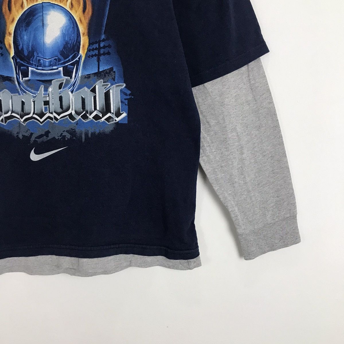 Nike × Vintage Vintage Nike Football Center Logo Long Sleeve Tee Size US M / EU 48-50 / 2 - 6 Thumbnail