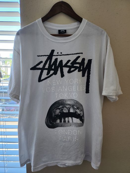 Stussy Rick Owens World Tour Collection White Tee Brand New Size Large