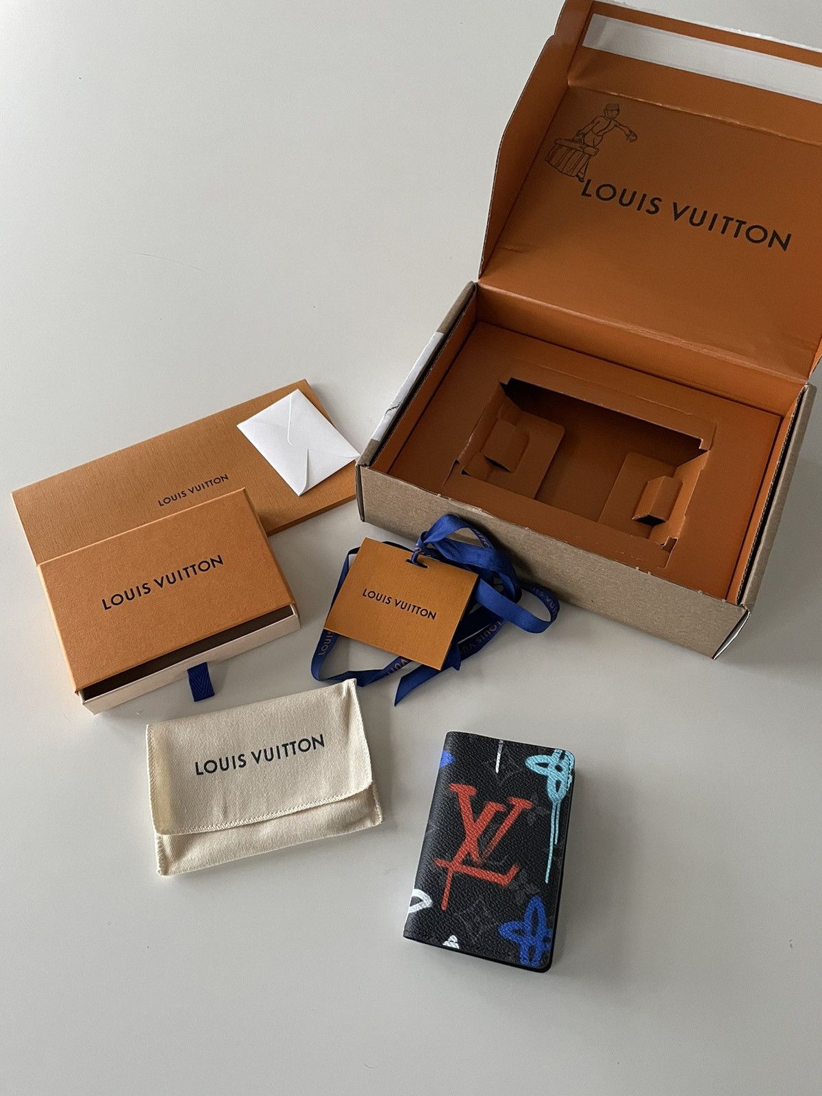 Louis Vuitton Pocket Organizer LV Graffiti Orange