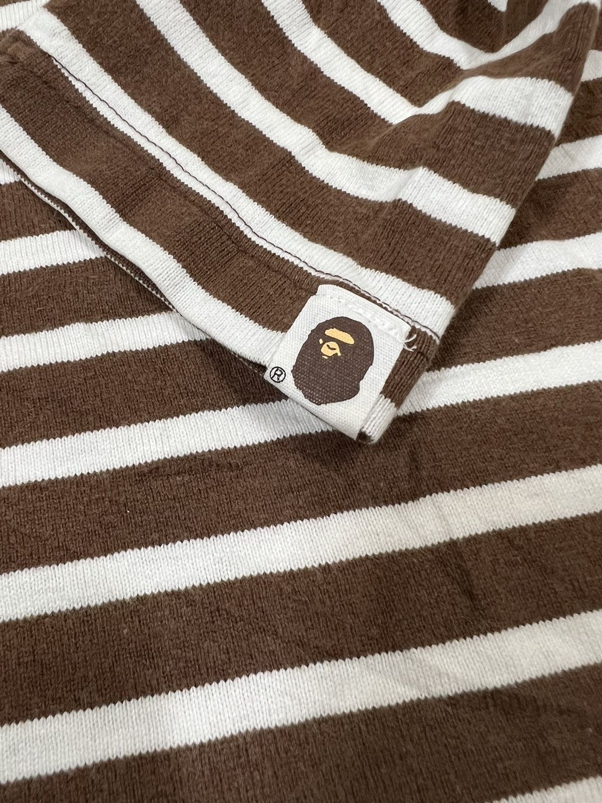 Bape Vintage A Bathing Ape Rockabilly Border Striped LS Shirt Size US M / EU 48-50 / 2 - 4 Thumbnail