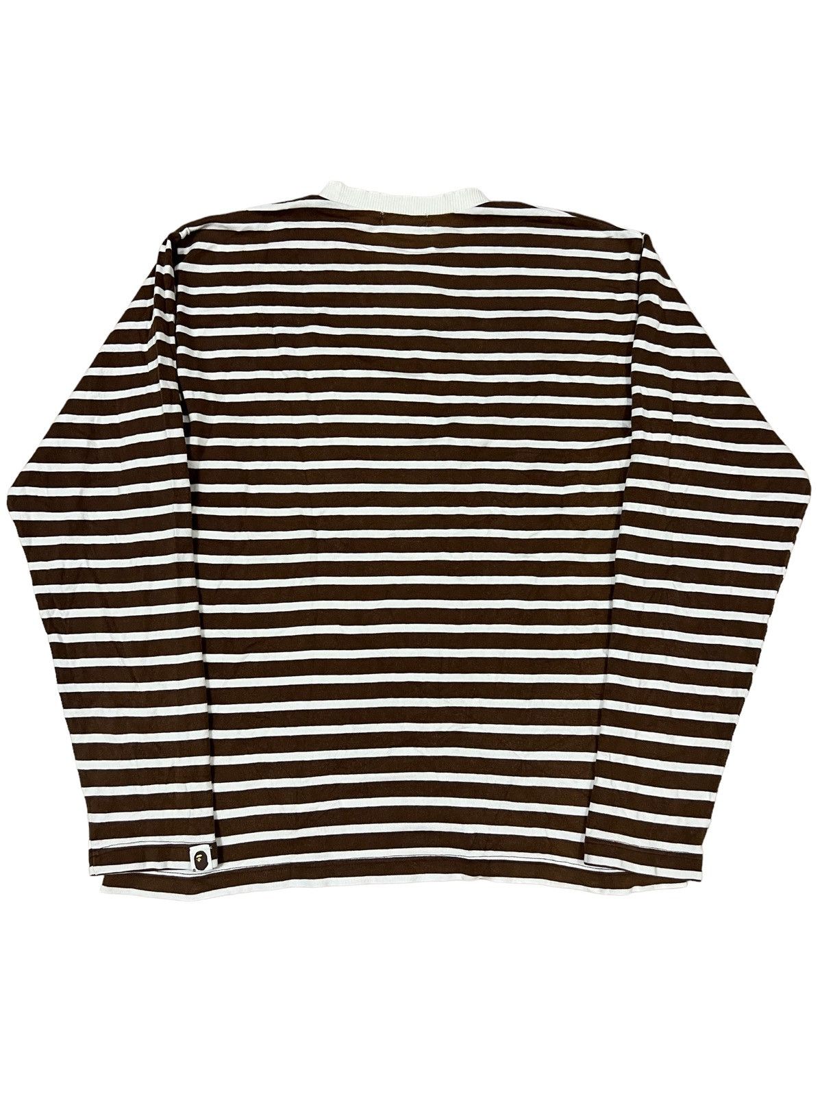 Bape Vintage A Bathing Ape Rockabilly Border Striped LS Shirt Size US M / EU 48-50 / 2 - 3 Thumbnail