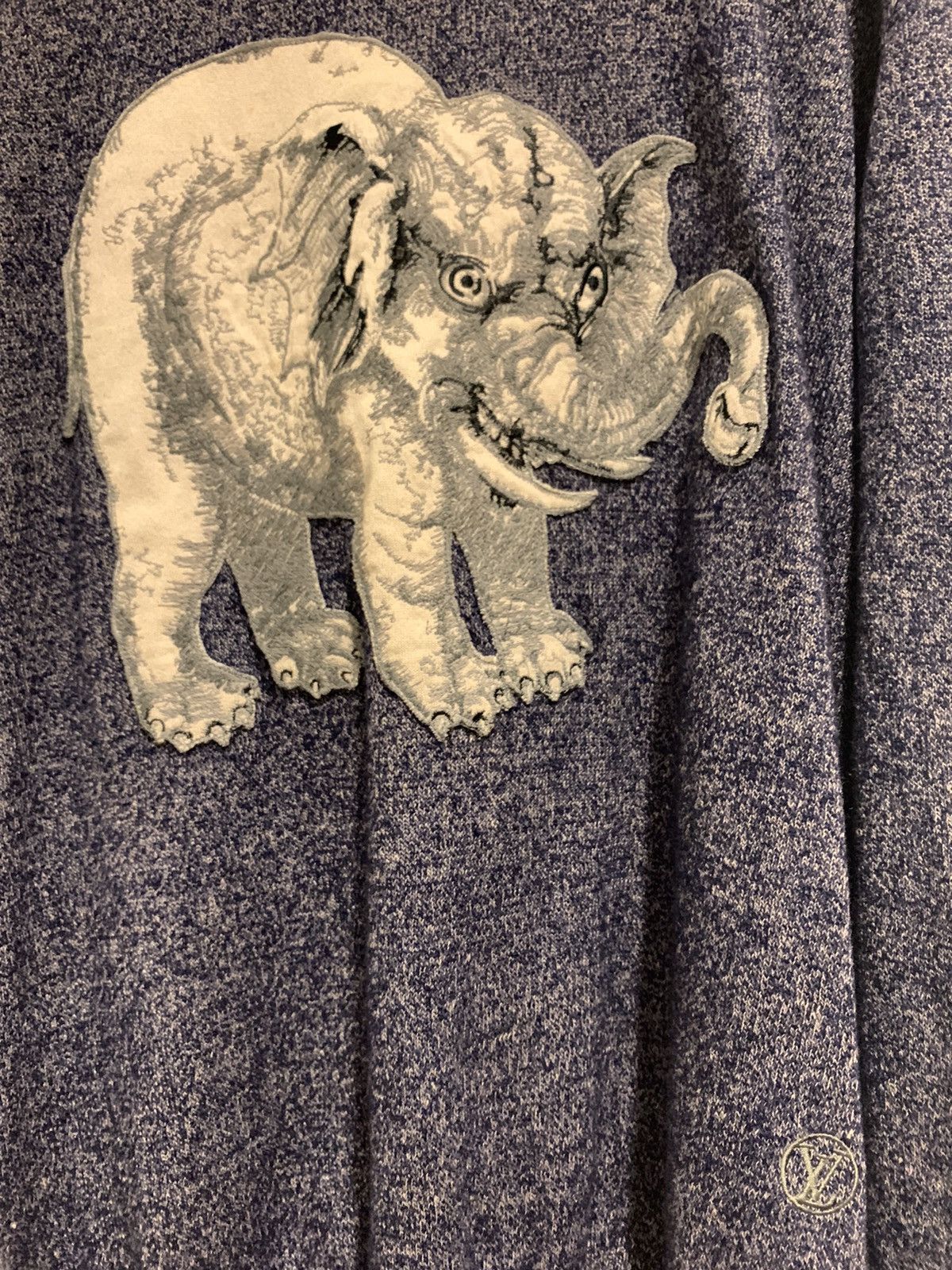 Louis Vuitton Louis Vuitton Chapman Elephant Distressed Sweater Grailed