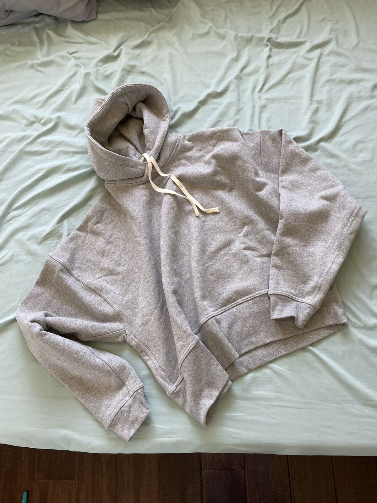 image of Florence Black Essential Grey Oversized Hoodie, Men's (Size XS)