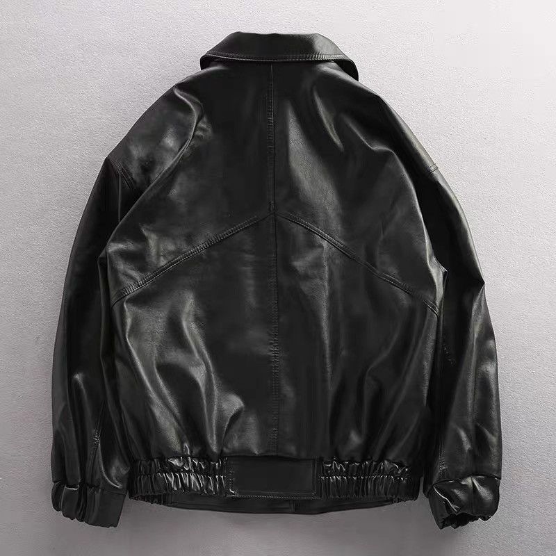 Vintage Vintage leather black jacket Size US L / EU 52-54 / 3 - 2 Thumbnail