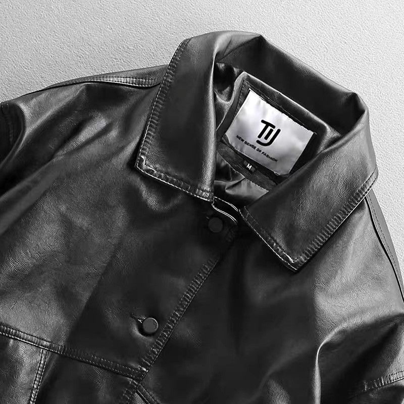 Vintage Vintage leather black jacket Size US L / EU 52-54 / 3 - 3 Thumbnail