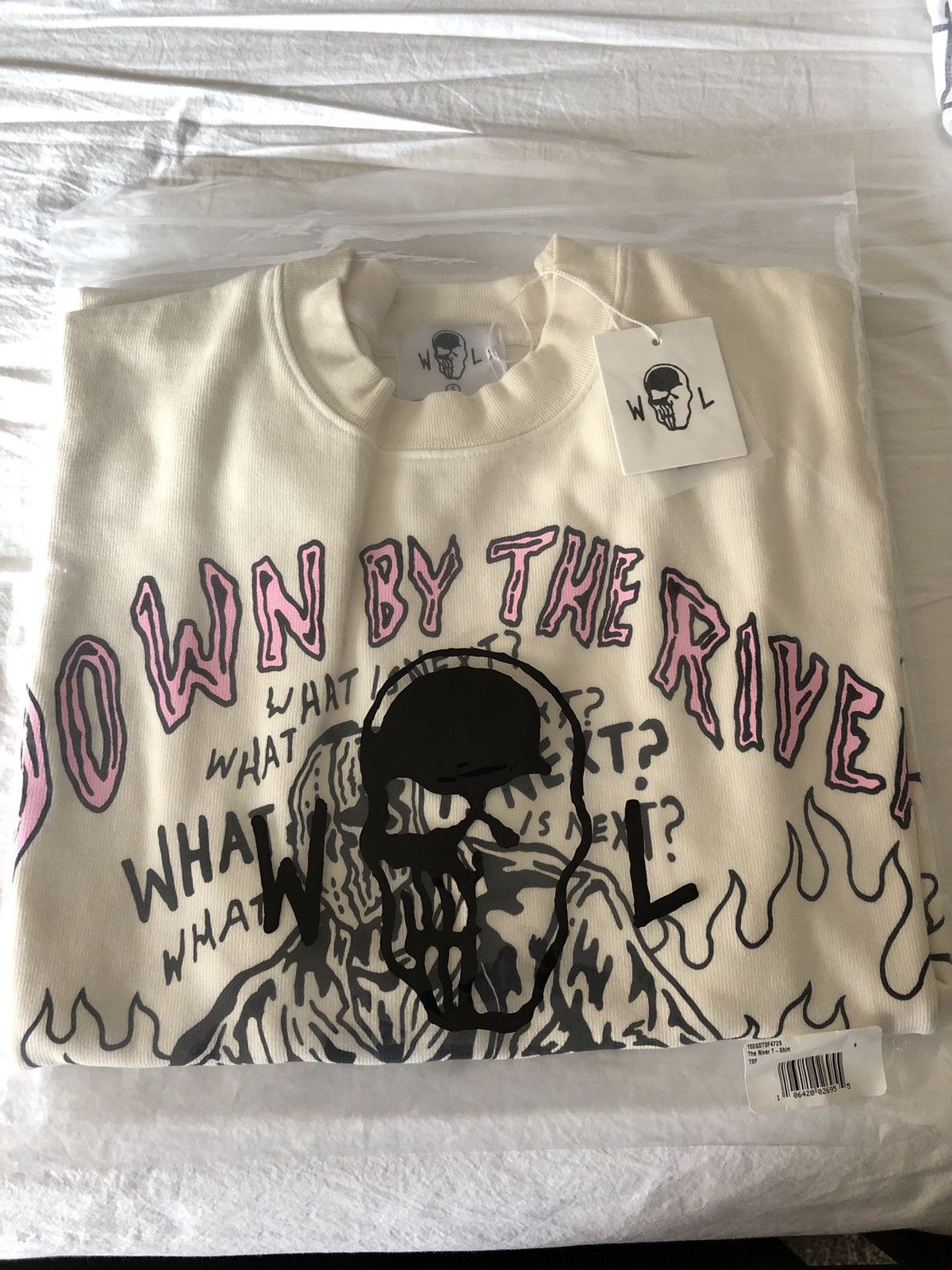 image of Warren Lotas The River T-Shirt in White, Men's (Size Small)