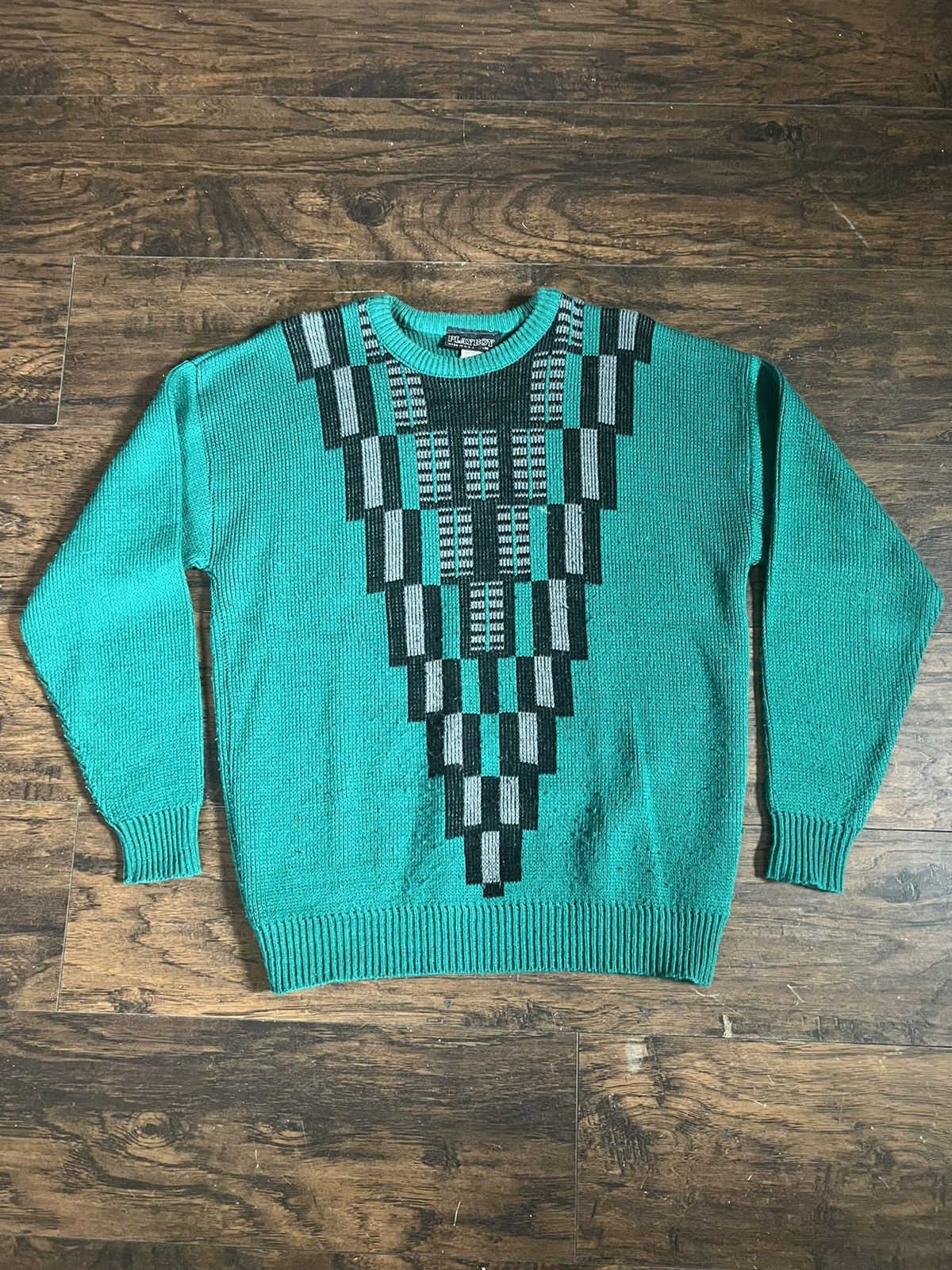Playboy × Vintage 1980s Playboy Vintage Made in USA geometrical Sweater